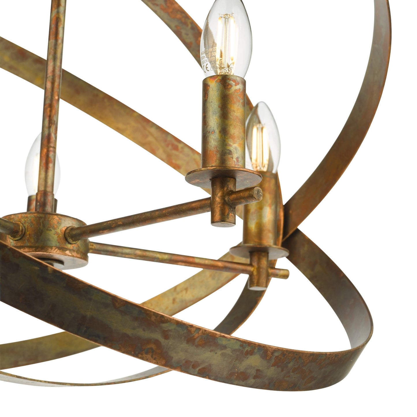 dar lighting Nitya 5 Light Pendant Mottled Copper NIT0564