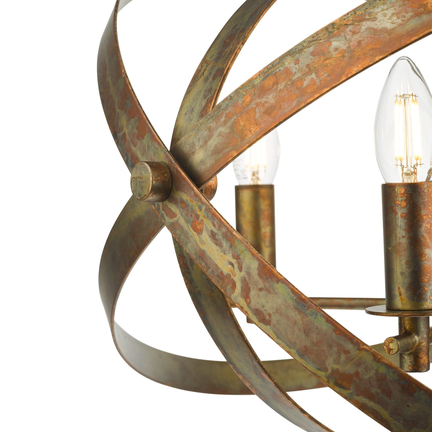 dar lighting Nitya 5 Light Pendant Mottled Copper NIT0564