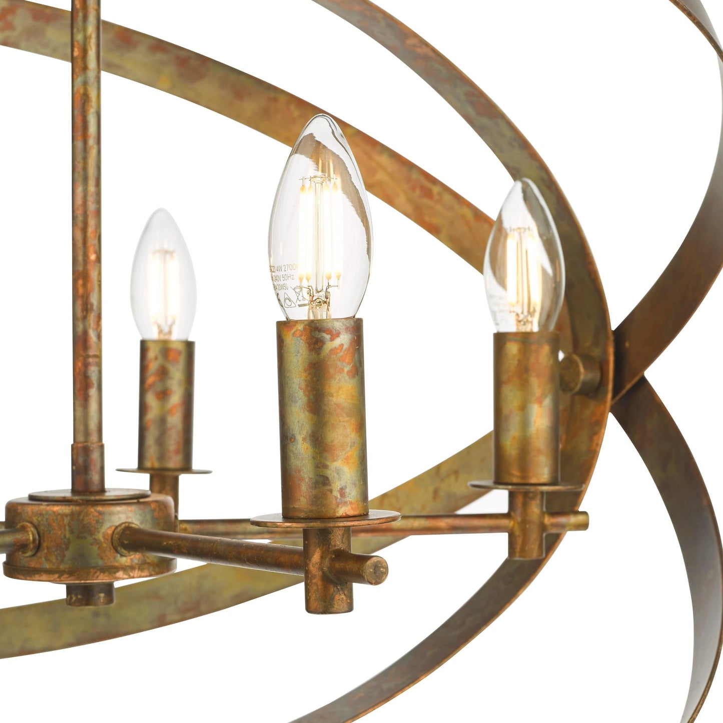 dar lighting Nitya 5 Light Pendant Mottled Copper NIT0564