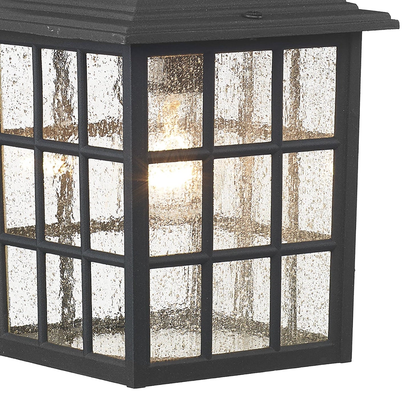 dar lighting Norfolk Outdoor Wall Light Black Glass IP43 NOR1522
