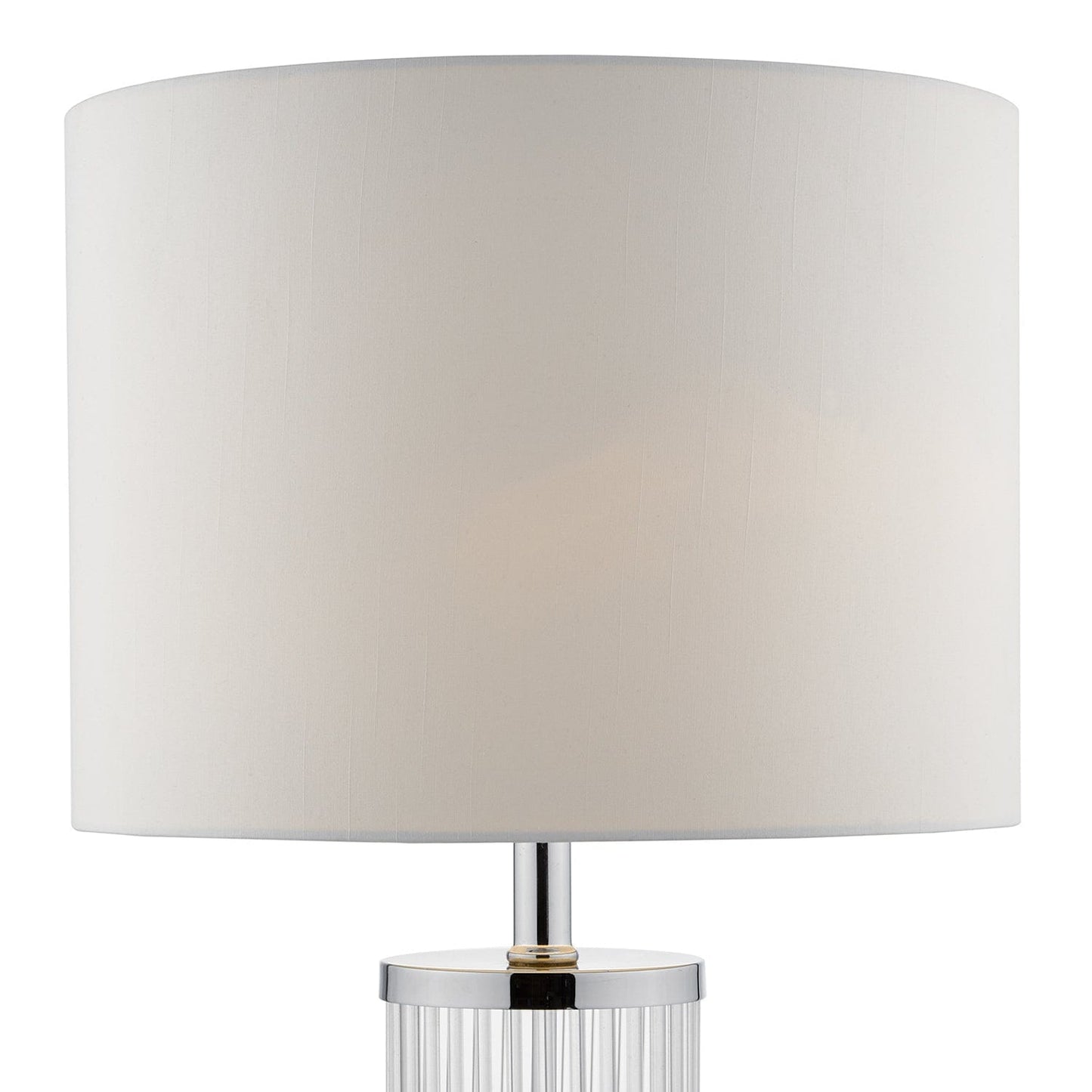 dar lighting Olalla Table Lamp Polished Chrome Clear Glass With Shade OLA4350-X