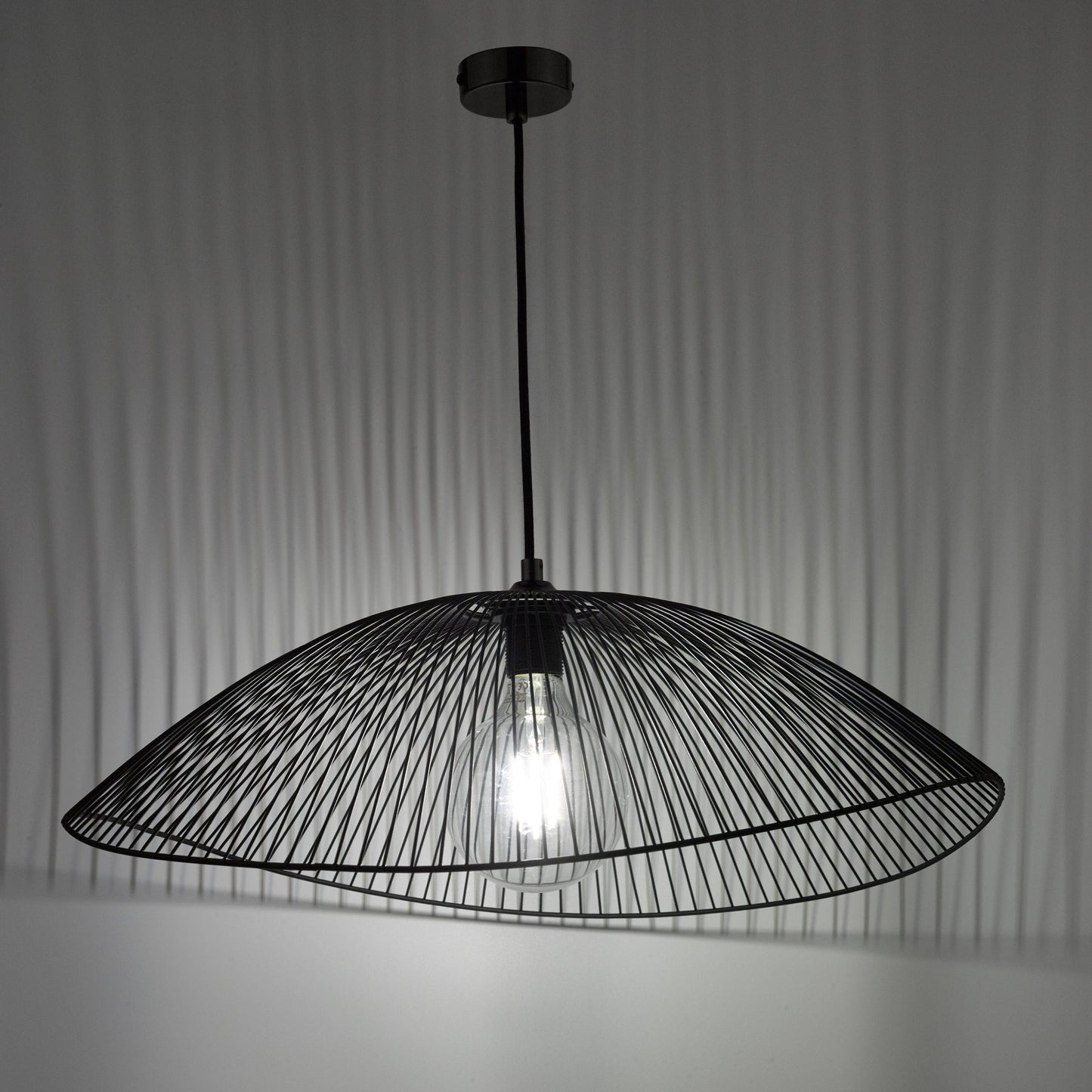 dar lighting Onza Wire Easy Fit Pendant Shades Black (Twin Pack) ONZ1722