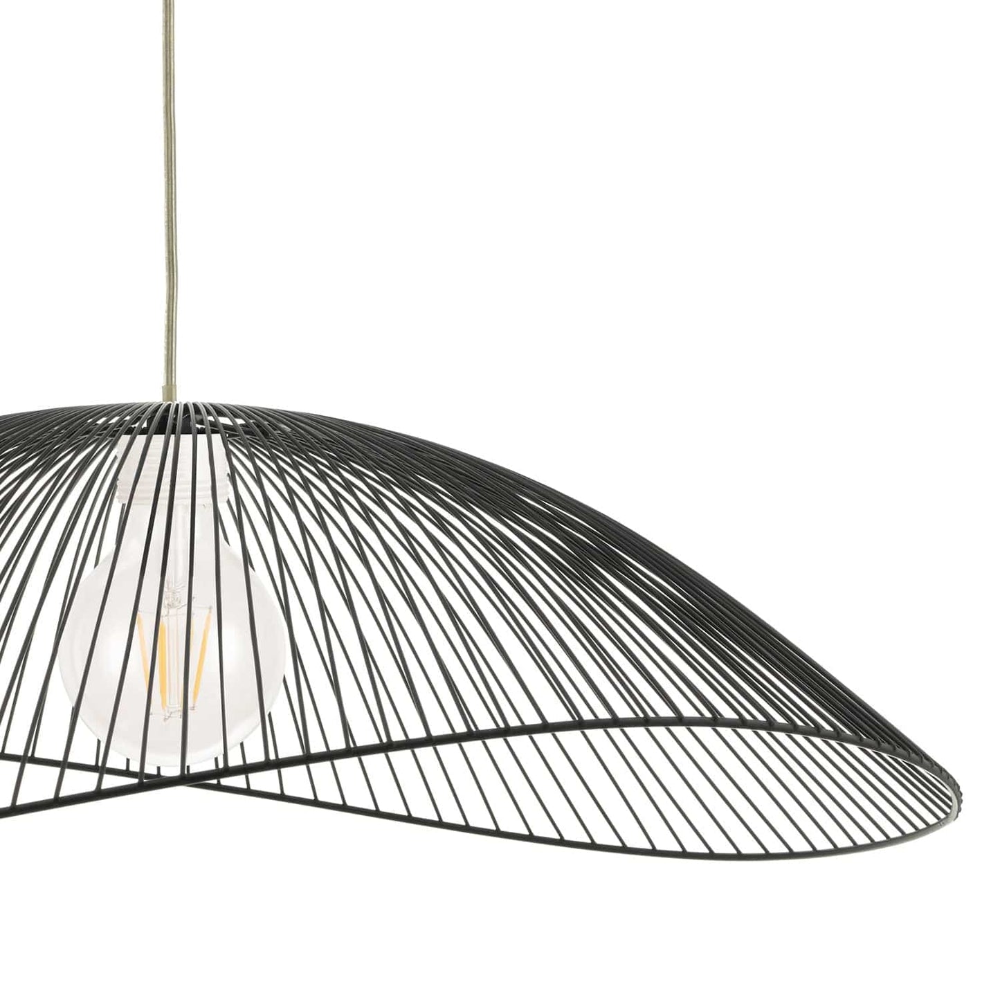 dar lighting Onza Wire Easy Fit Pendant Shades Black (Twin Pack) ONZ1722