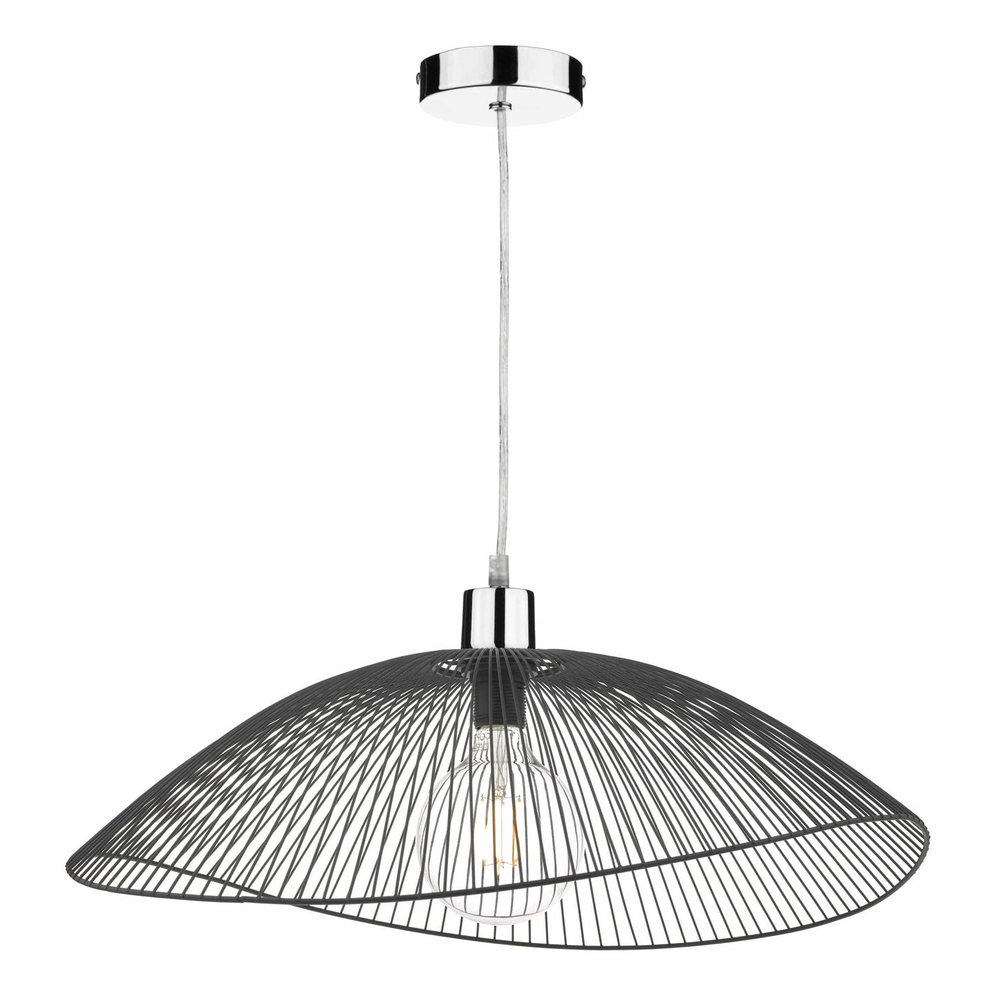 dar lighting Onza Wire Easy Fit Pendant Shades Black (Twin Pack) ONZ1722
