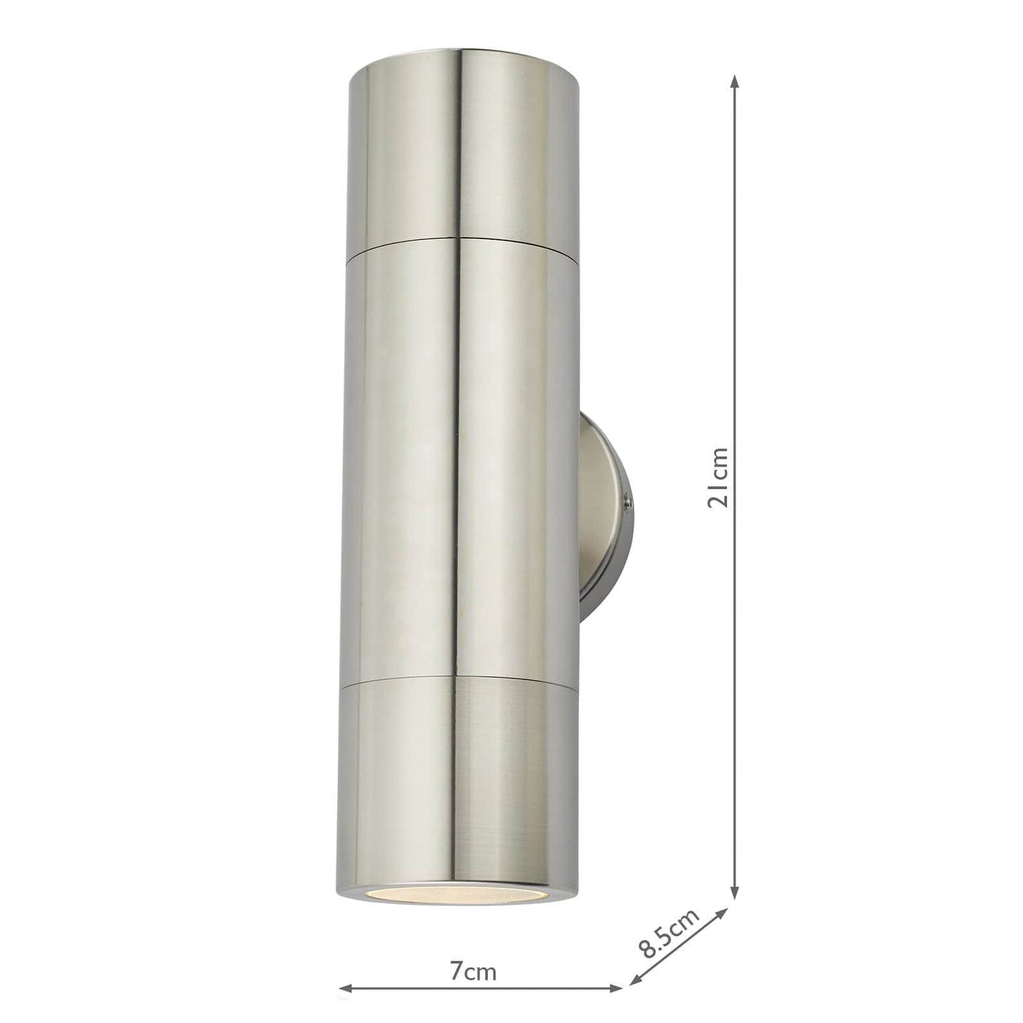 dar lighting Ortega Outdoor 2 Light Wall Light Aluminium IP65 ORT3268