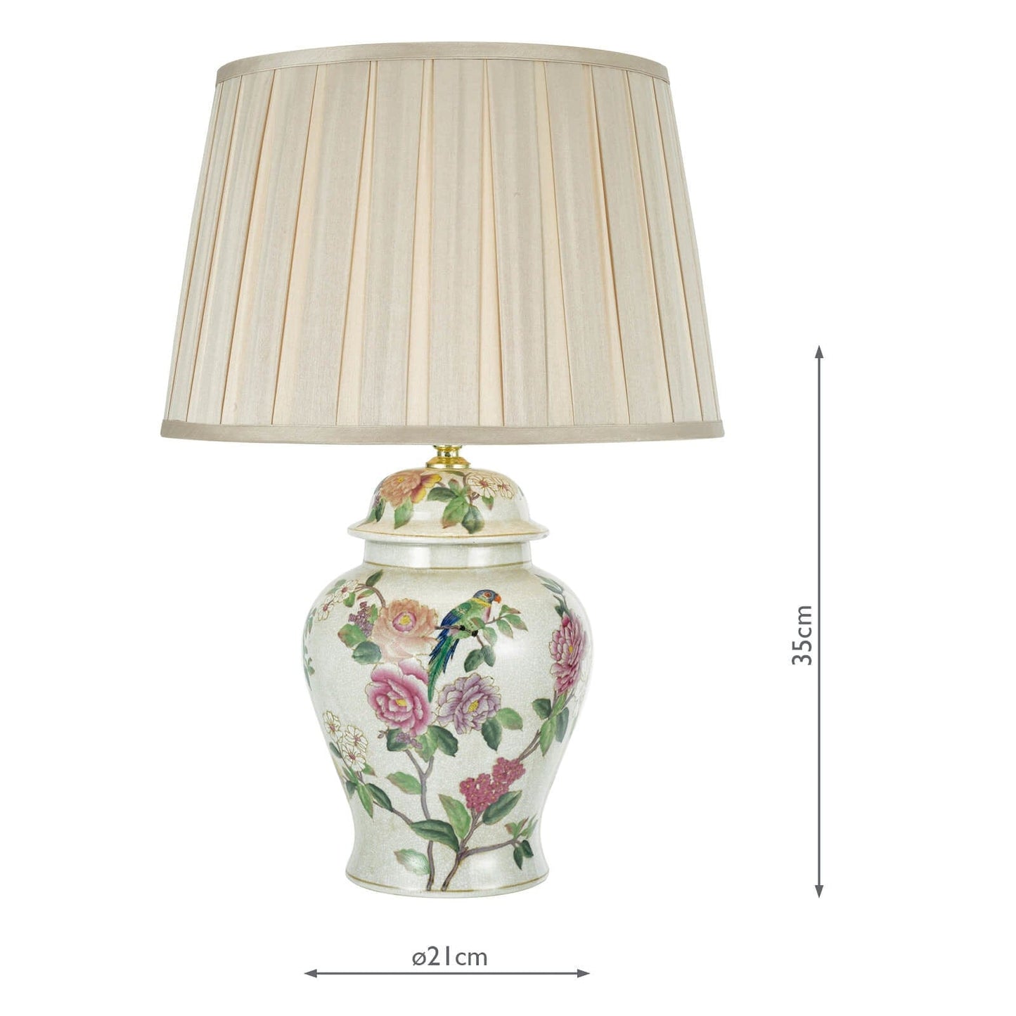 dar lighting Peony Table Lamp Floral Design Base Only PEO4255