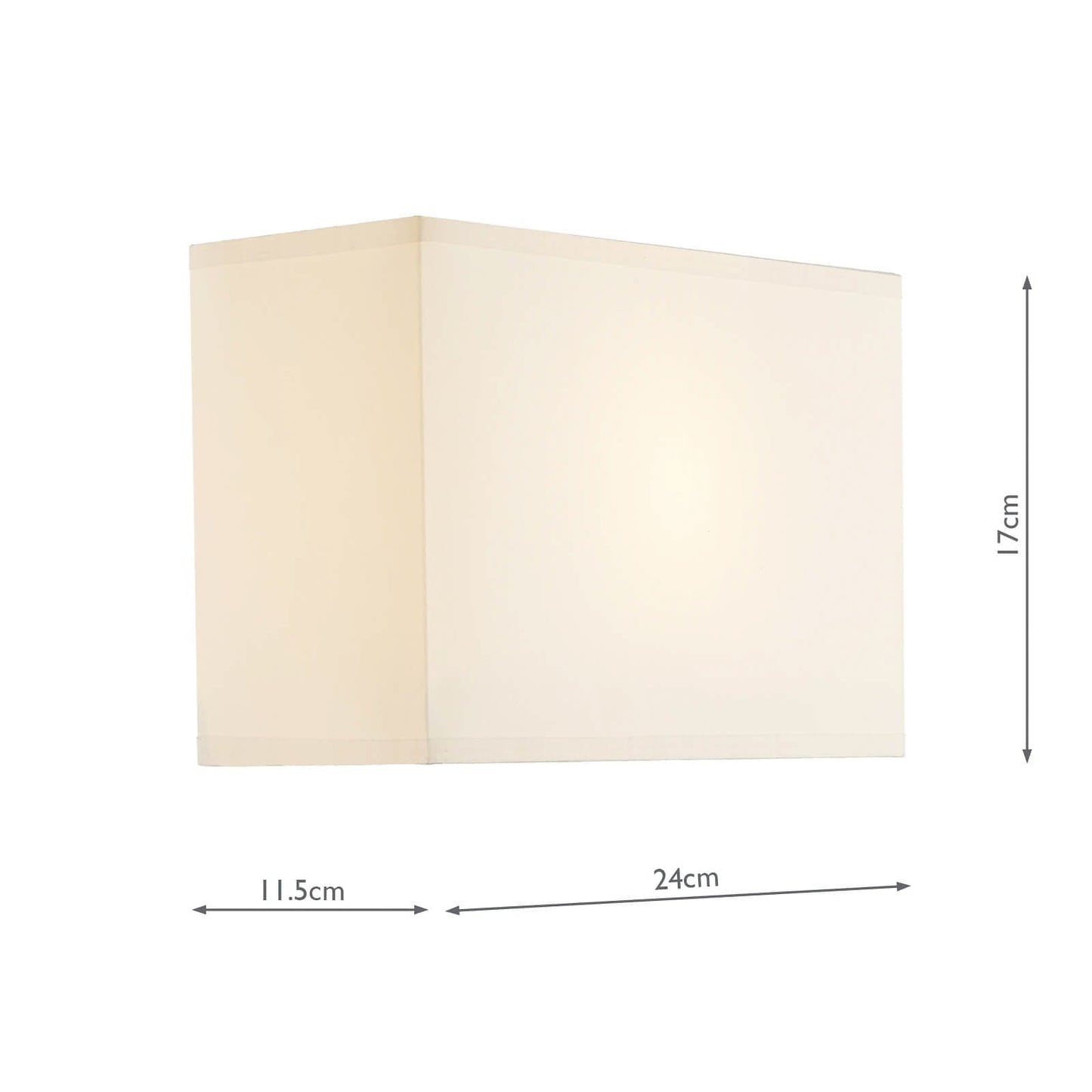 dar lighting Piza Cream Cotton Rectangle Shade 24cm S1025