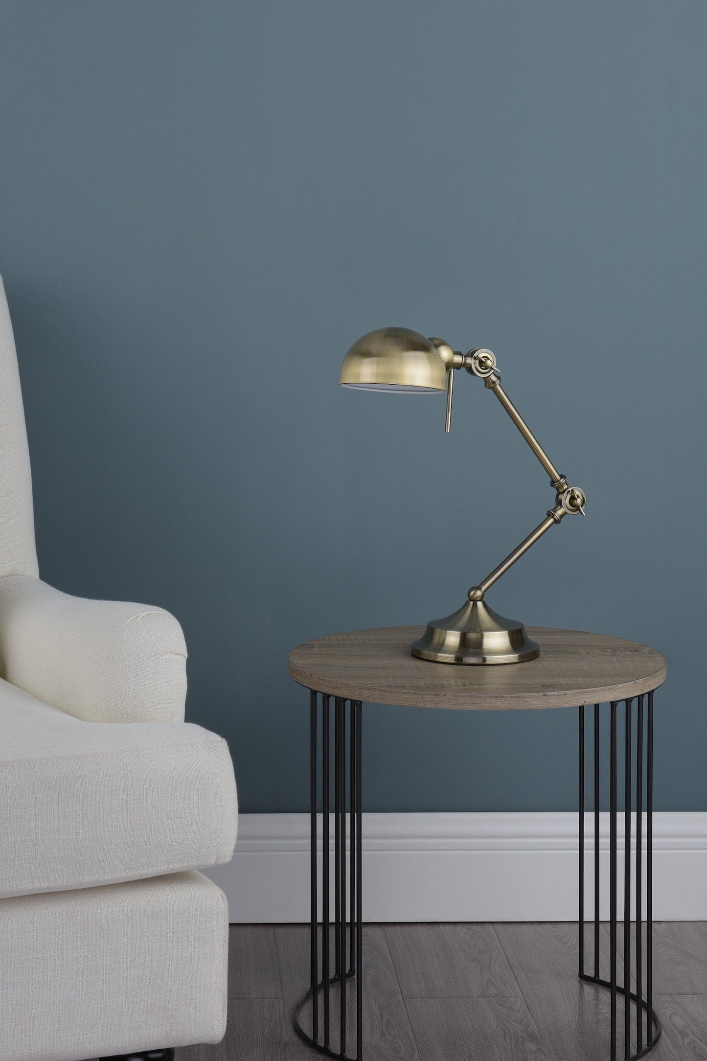 dar lighting Ranger Task Table Lamp Antique Brass RAN4075