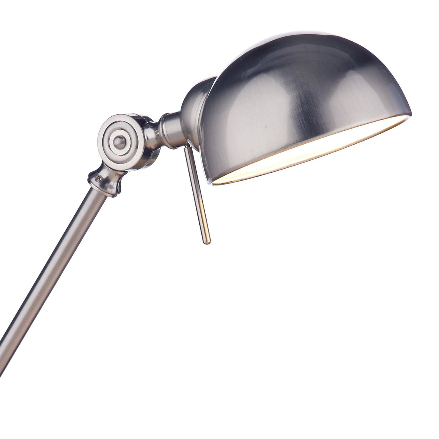 dar lighting Ranger Task Table Lamp Satin Chrome RAN4046