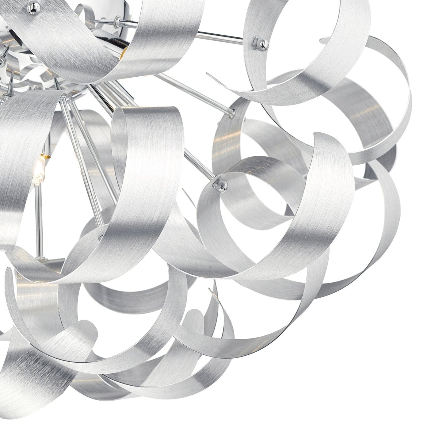 dar lighting Rawley 5 Light Flush Brushed Aluminium 60cm RAW0550