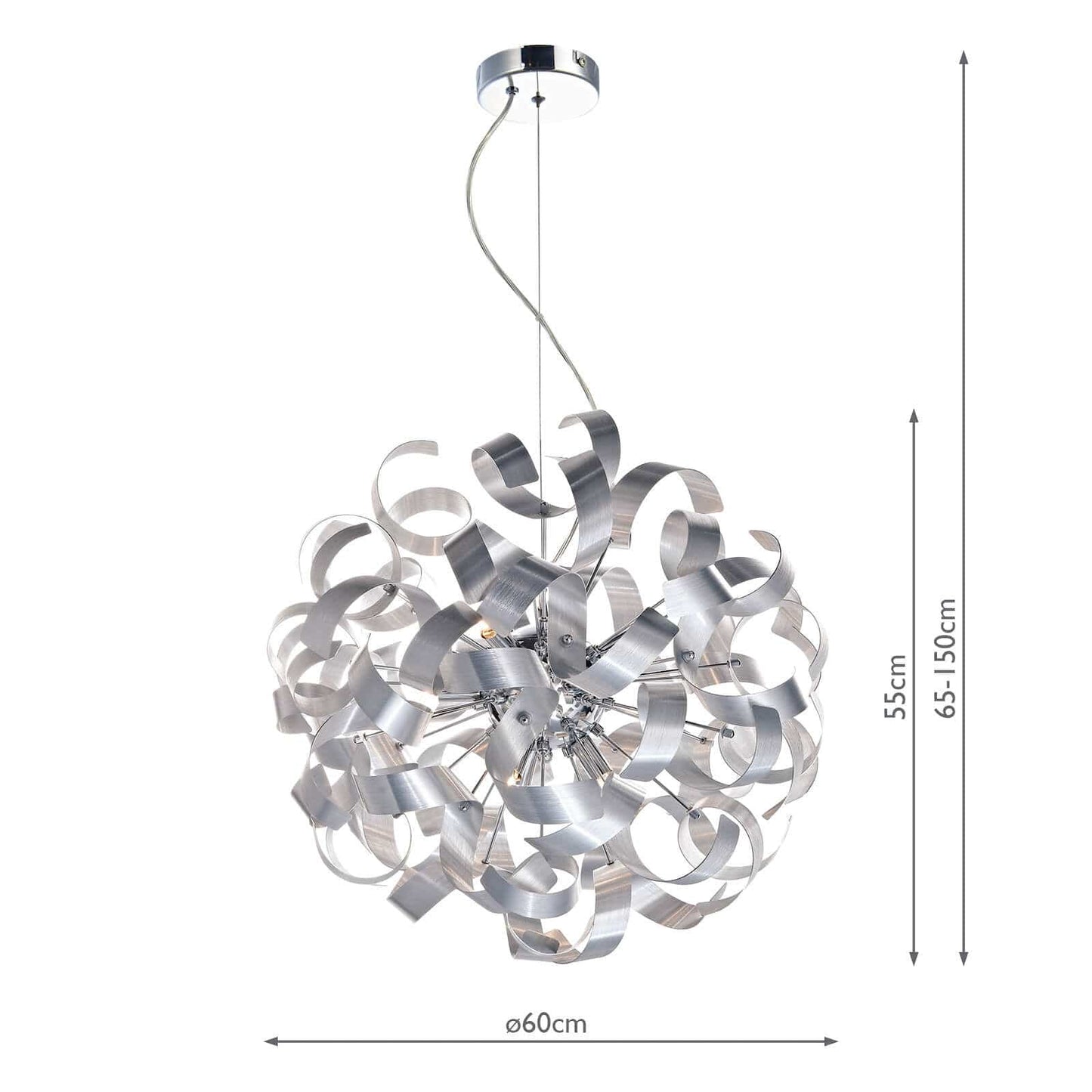 dar lighting Rawley 9 Light Ribbon Pendant RAW1350