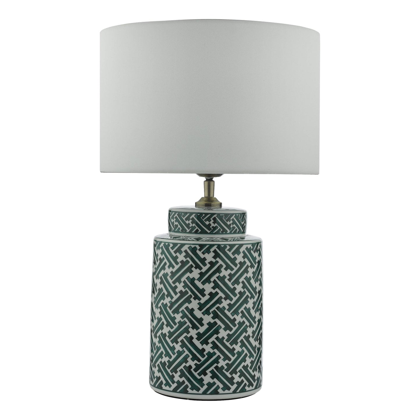 dar lighting Reese Table Lamp Green Print Base Only REE4224