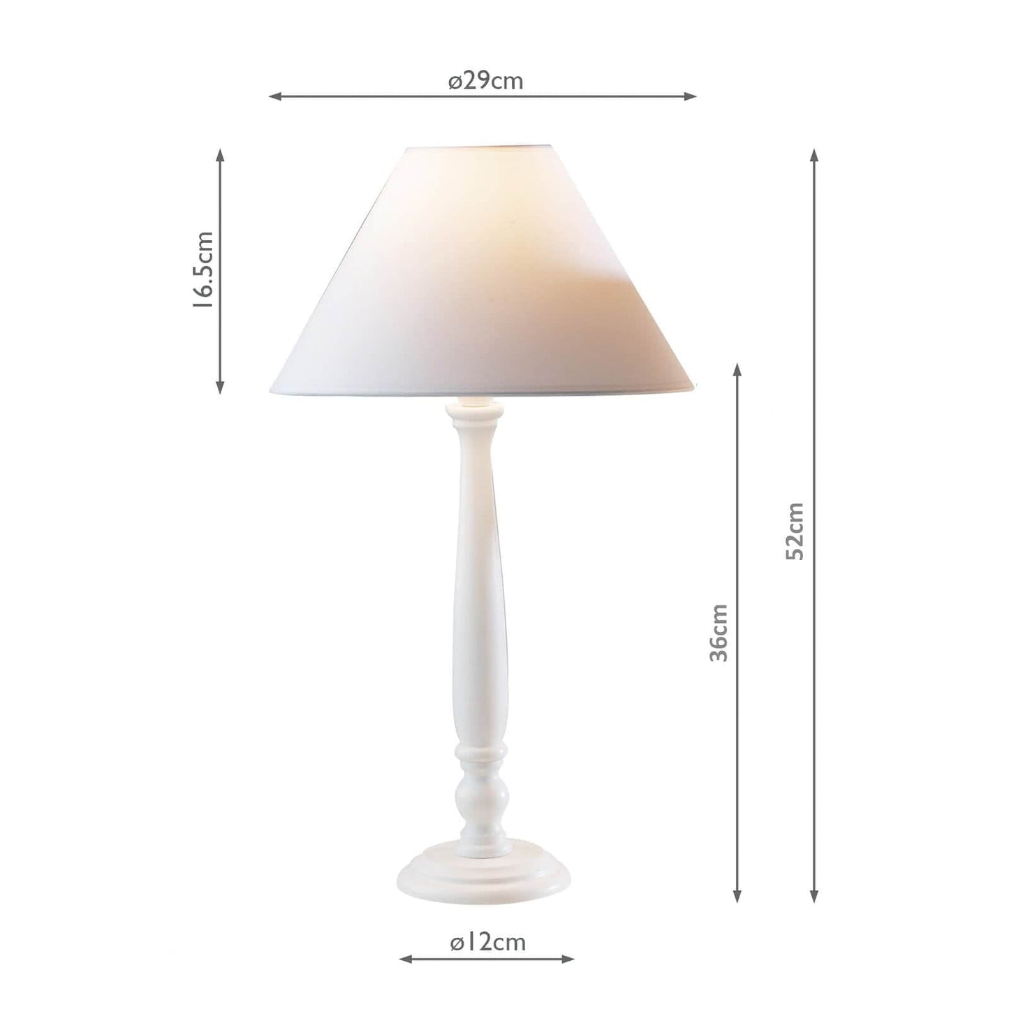 dar lighting Regal Large Table Lamp White With Shade (Multipack) REG432