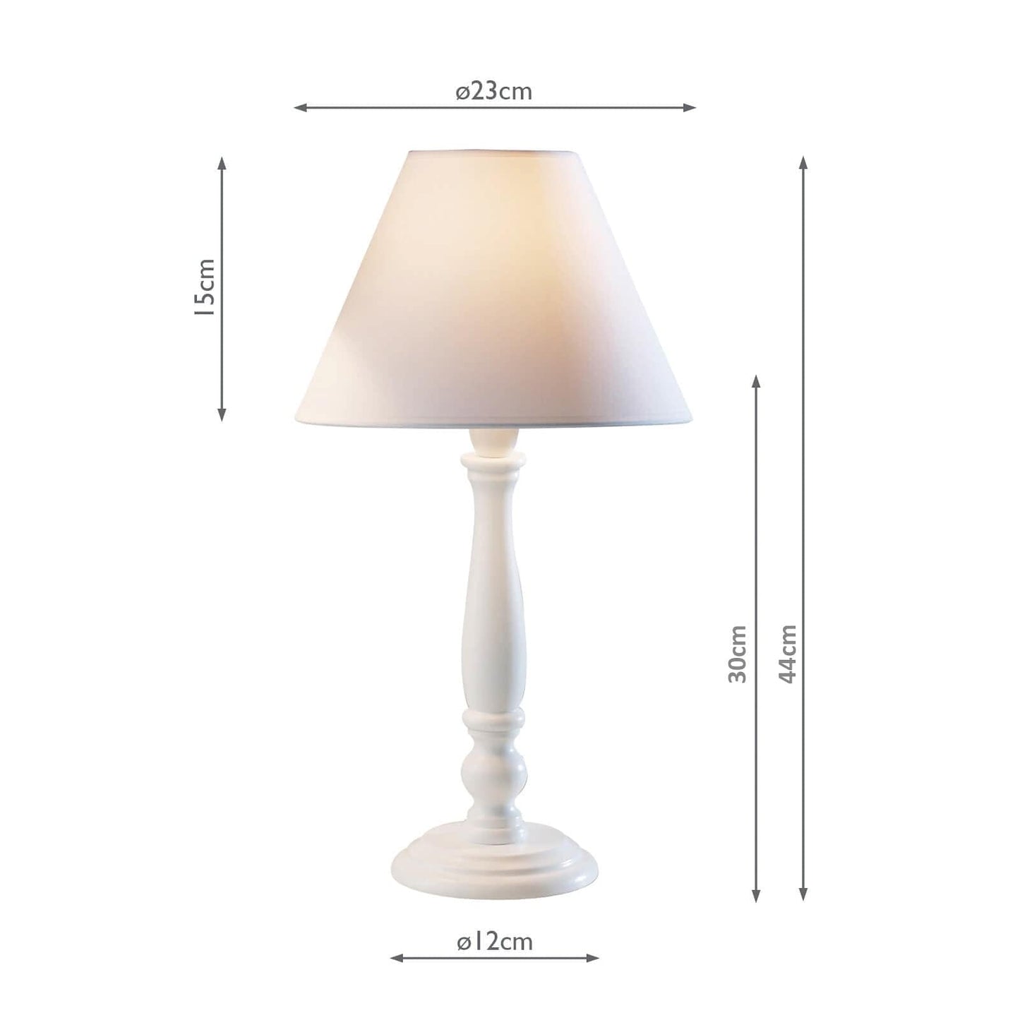 dar lighting Regal Small Table Lamp White With Shade (Multipack) REG422
