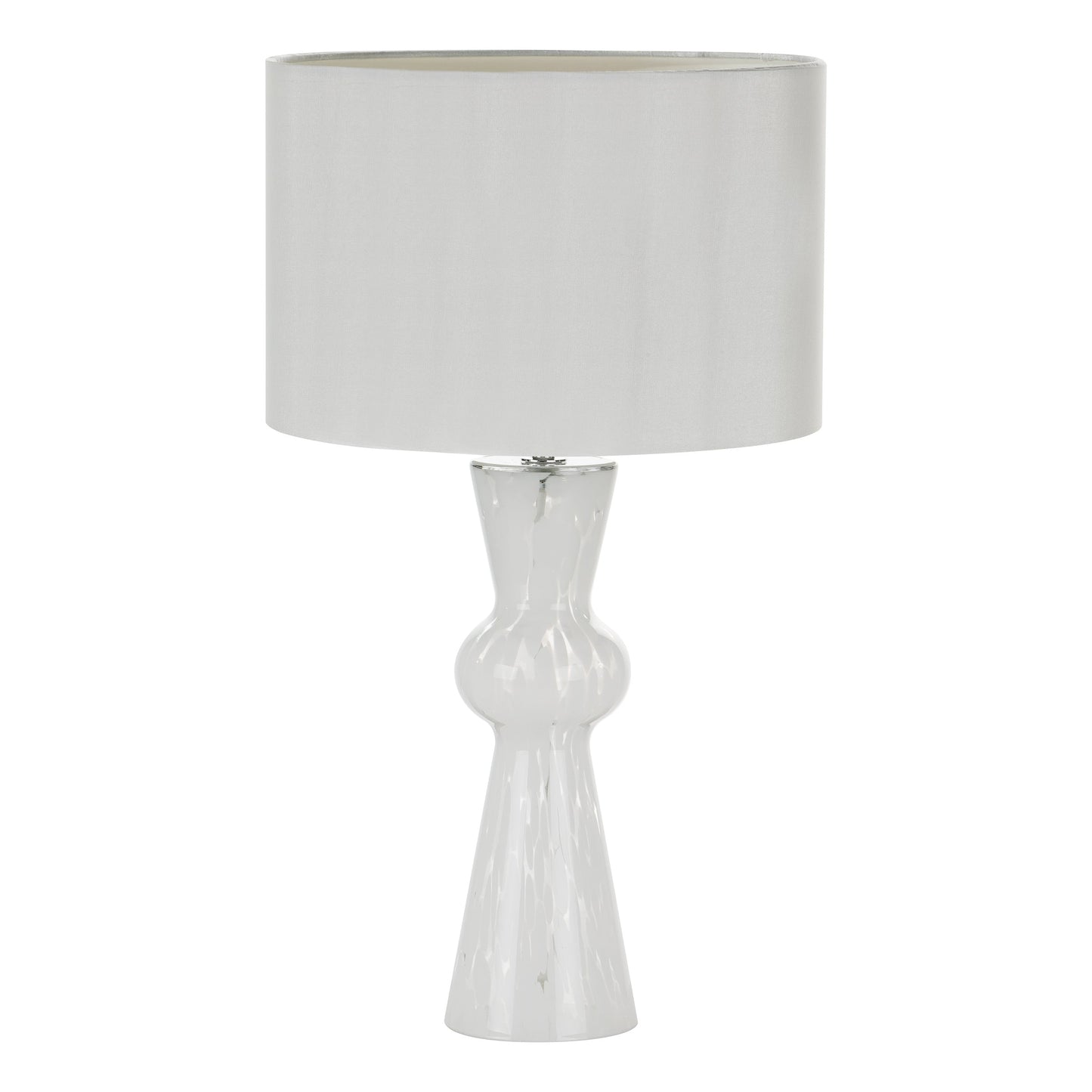 dar lighting Rheneas Table Lamp White Glass With Shade RHE422