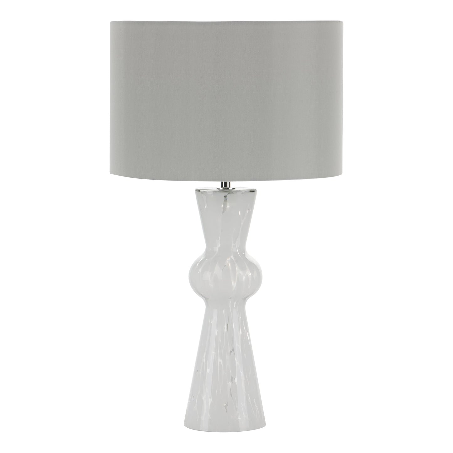 dar lighting Rheneas Table Lamp White Glass With Shade RHE422