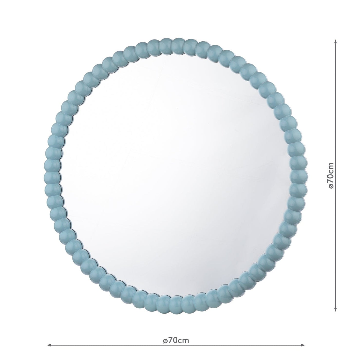 dar lighting Ruan Round Mirror Blue 70cm 002RUA7023