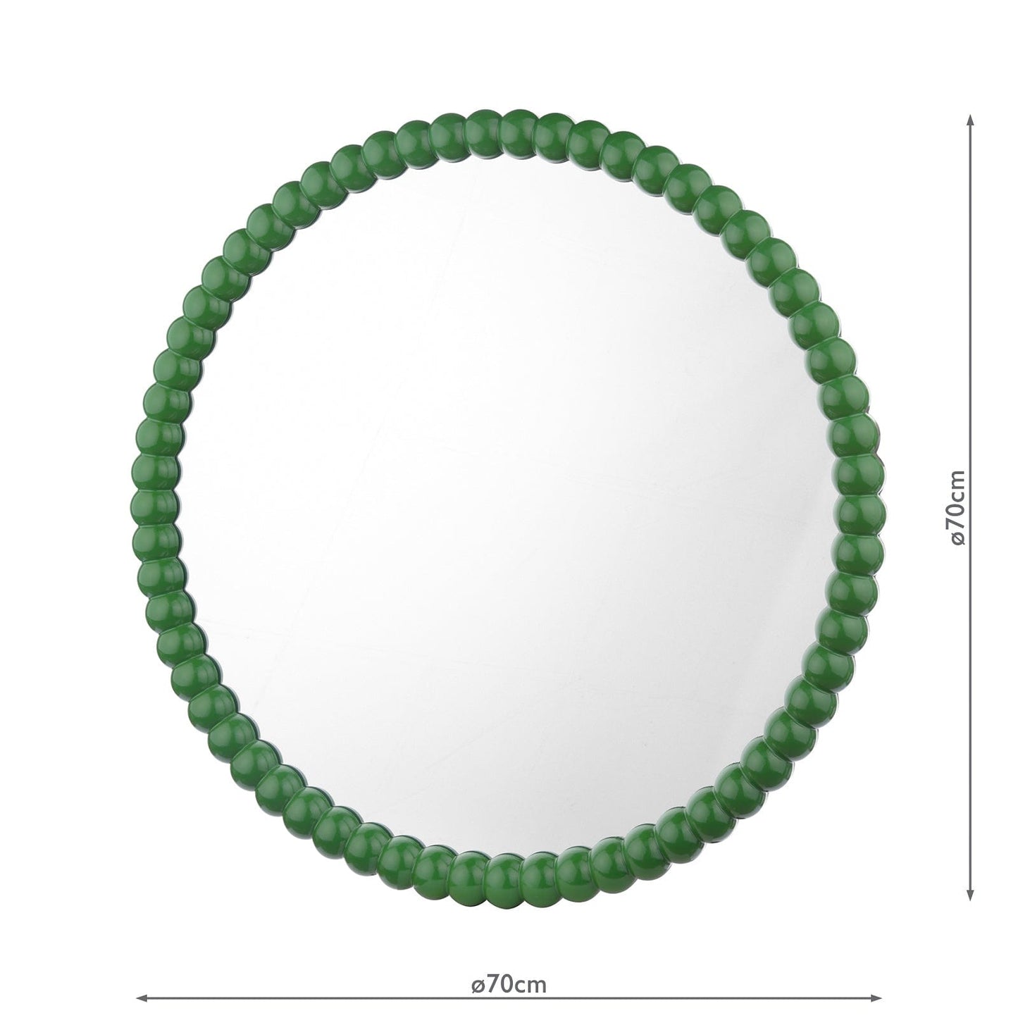 dar lighting Ruan Round Mirror Green 70cm 002RUA7024