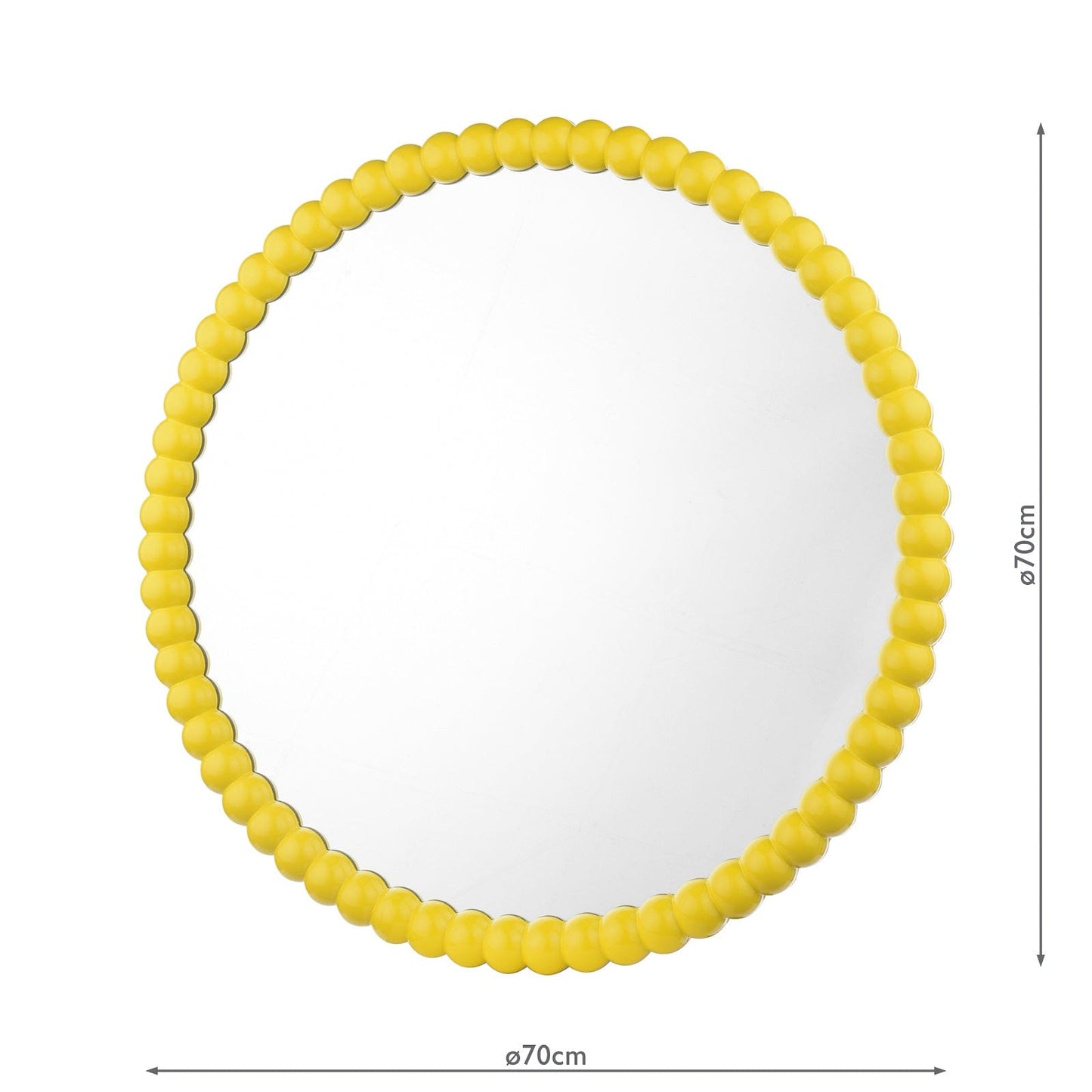 dar lighting Ruan Round Mirror Yellow 70cm 002RUA7026