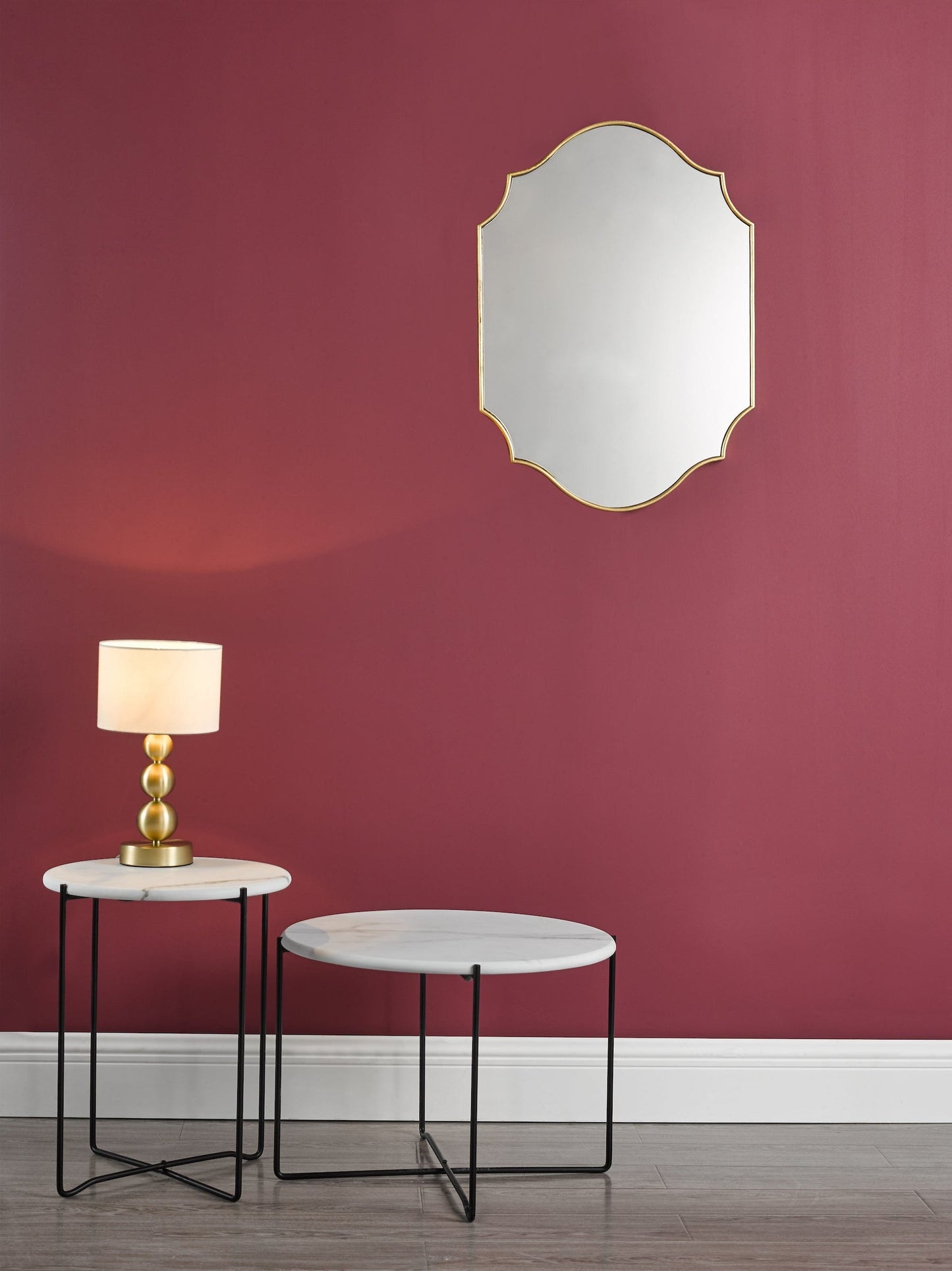 dar lighting Ruggiero Rectangle Mirror With Gold Detail 70 x 50cm 002RUG7050