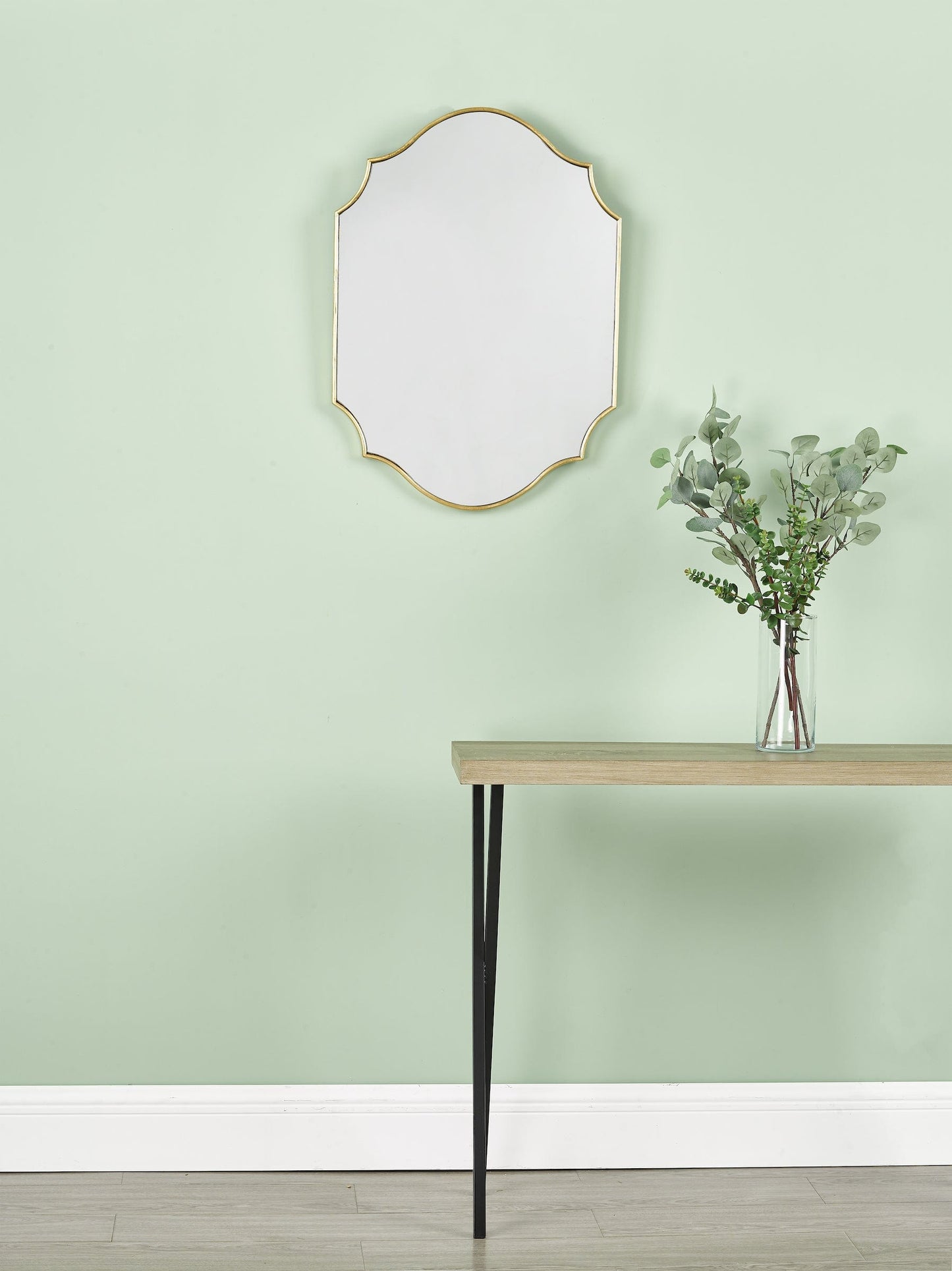 dar lighting Ruggiero Rectangle Mirror With Gold Detail 70 x 50cm 002RUG7050