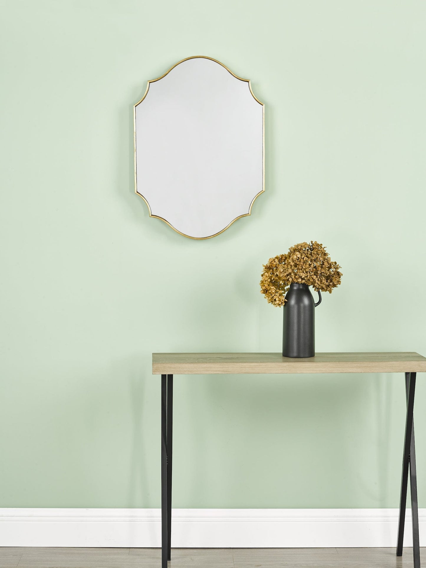 dar lighting Ruggiero Rectangle Mirror With Gold Detail 70 x 50cm 002RUG7050