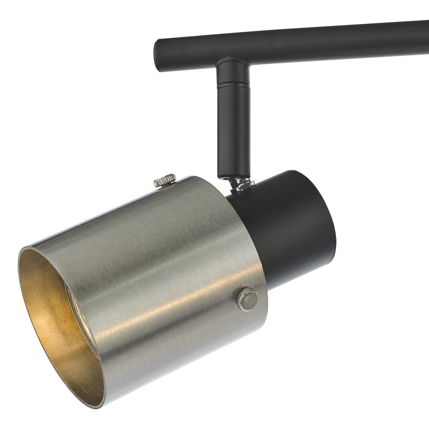 dar lighting Ryan 4 Light Bar Spotlight Brushed Nickel Matt Black RYA8438