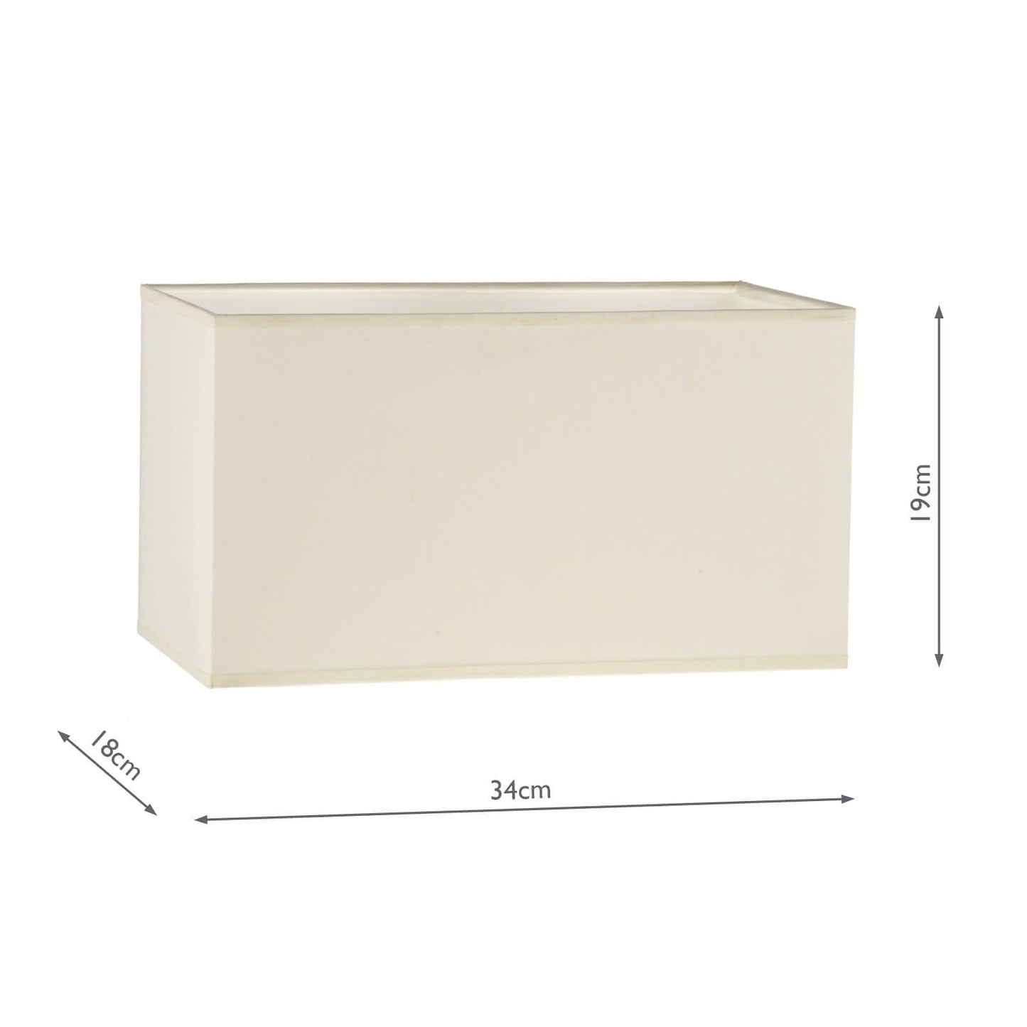 dar lighting S1021 Cream Cotton Rectangle Shade 34CM S1021