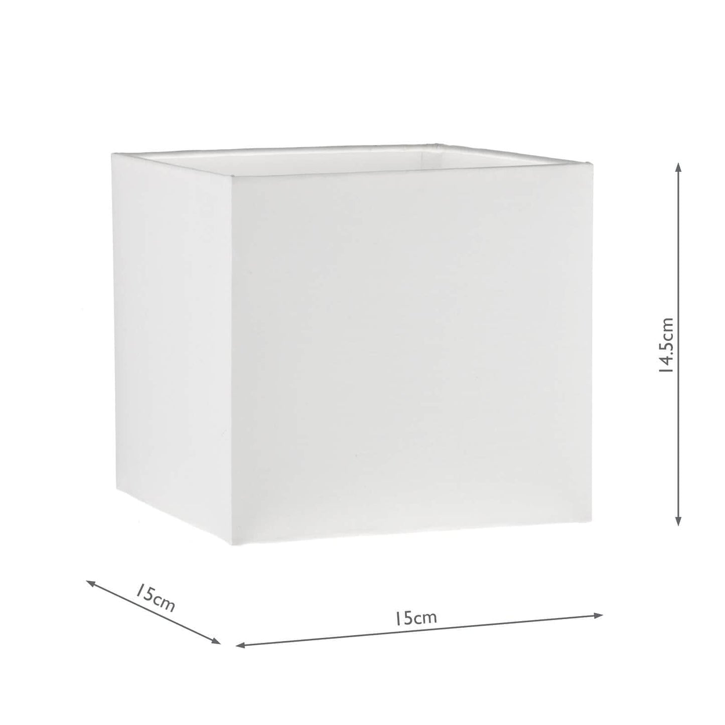 dar lighting S1106 Ivory Cotton Square Shade 15cm S1106