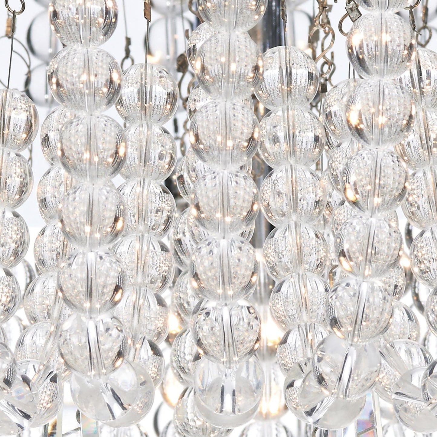 dar lighting Saigon 5 Light Flush Polished Chrome/Clear SAI5450