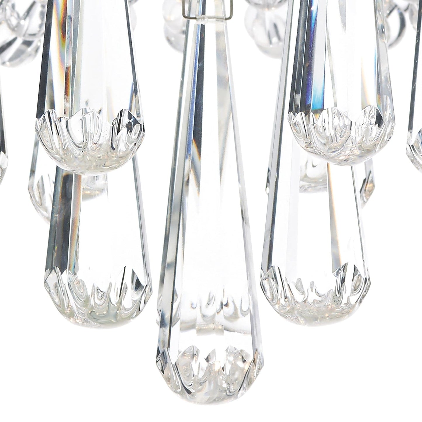 dar lighting Saigon 5 Light Flush Polished Chrome/Clear SAI5450