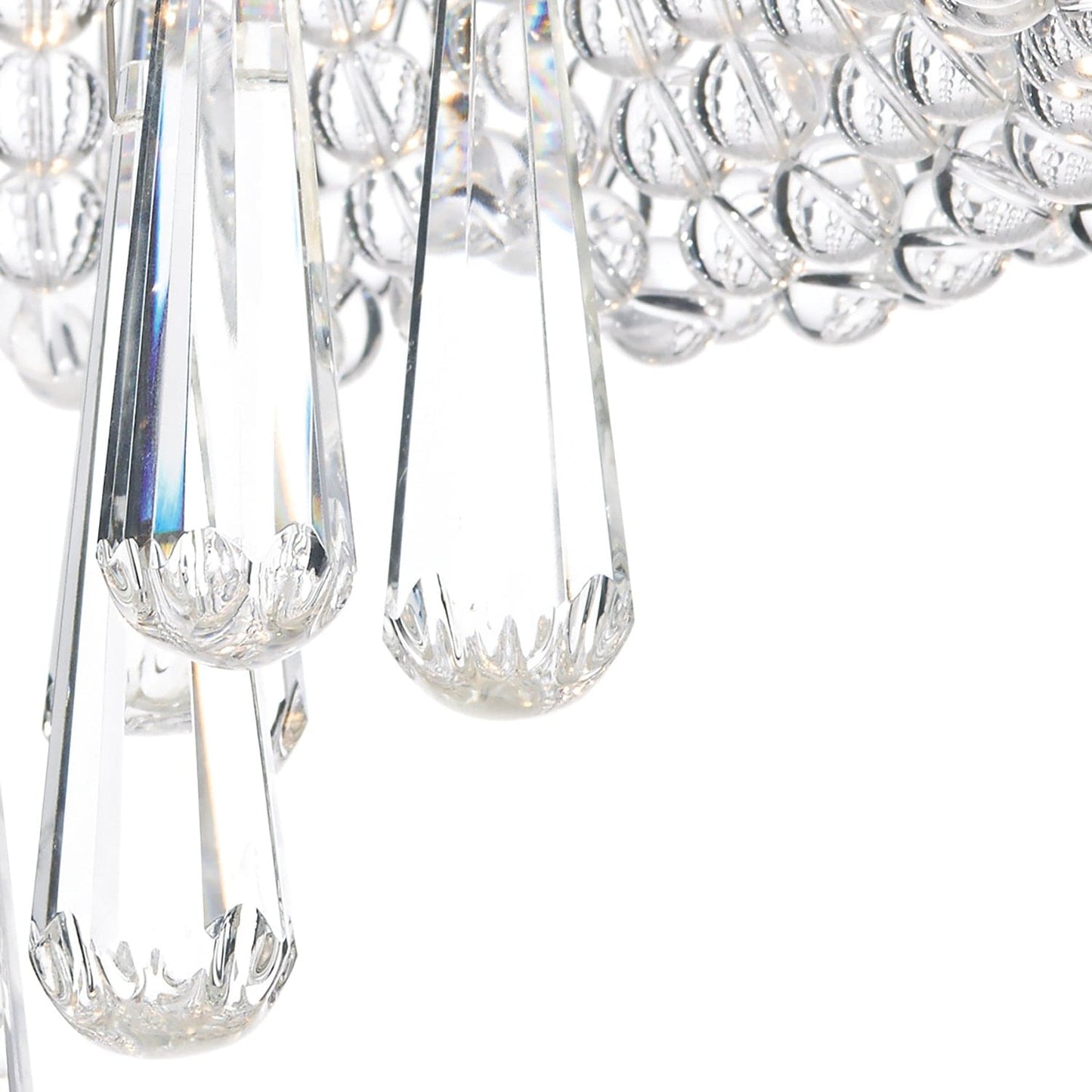 dar lighting Saigon 5 Light Flush Polished Chrome/Clear SAI5450