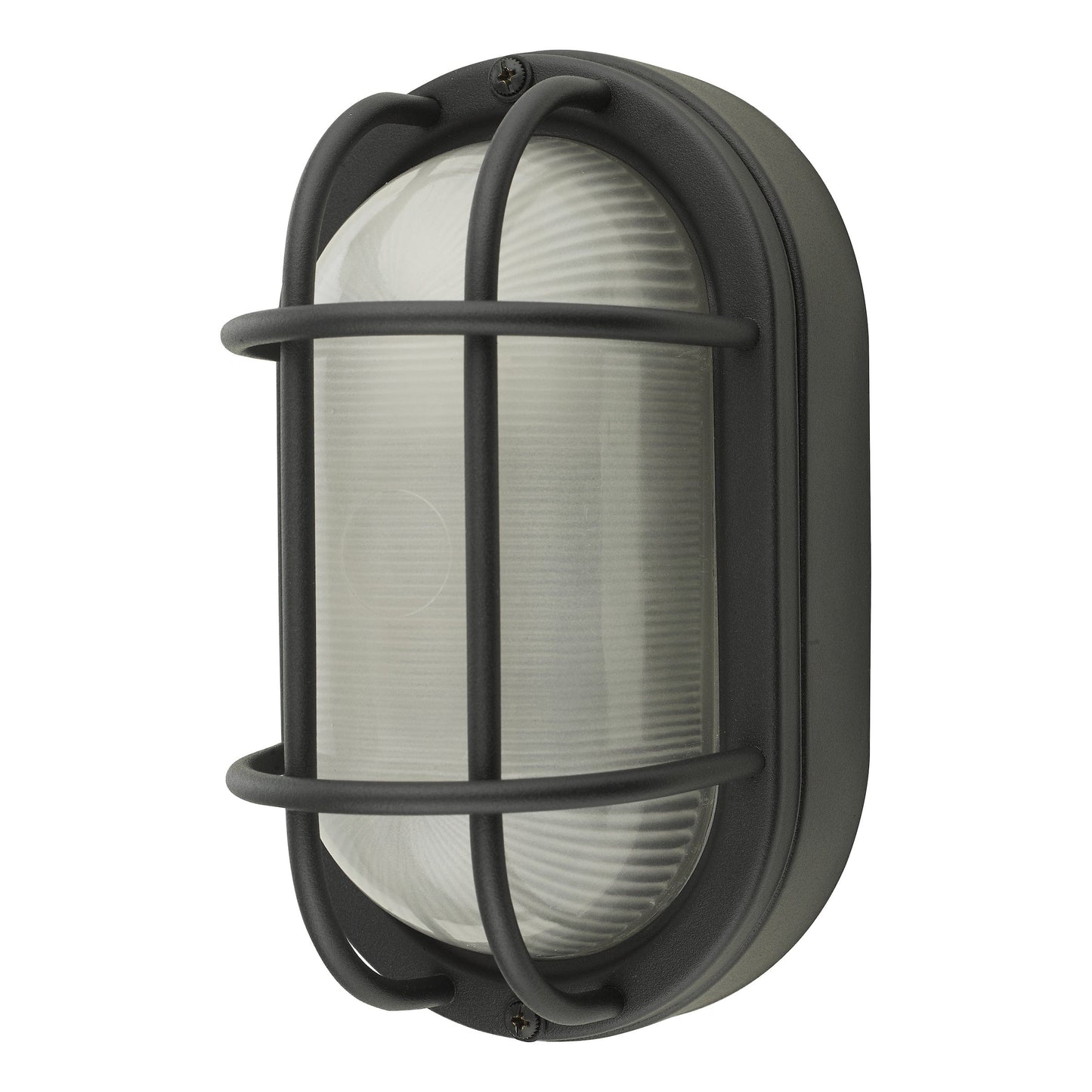 dar lighting Salcombe Oval Outdoor Wall Light Matt Black IP44 SAL5222