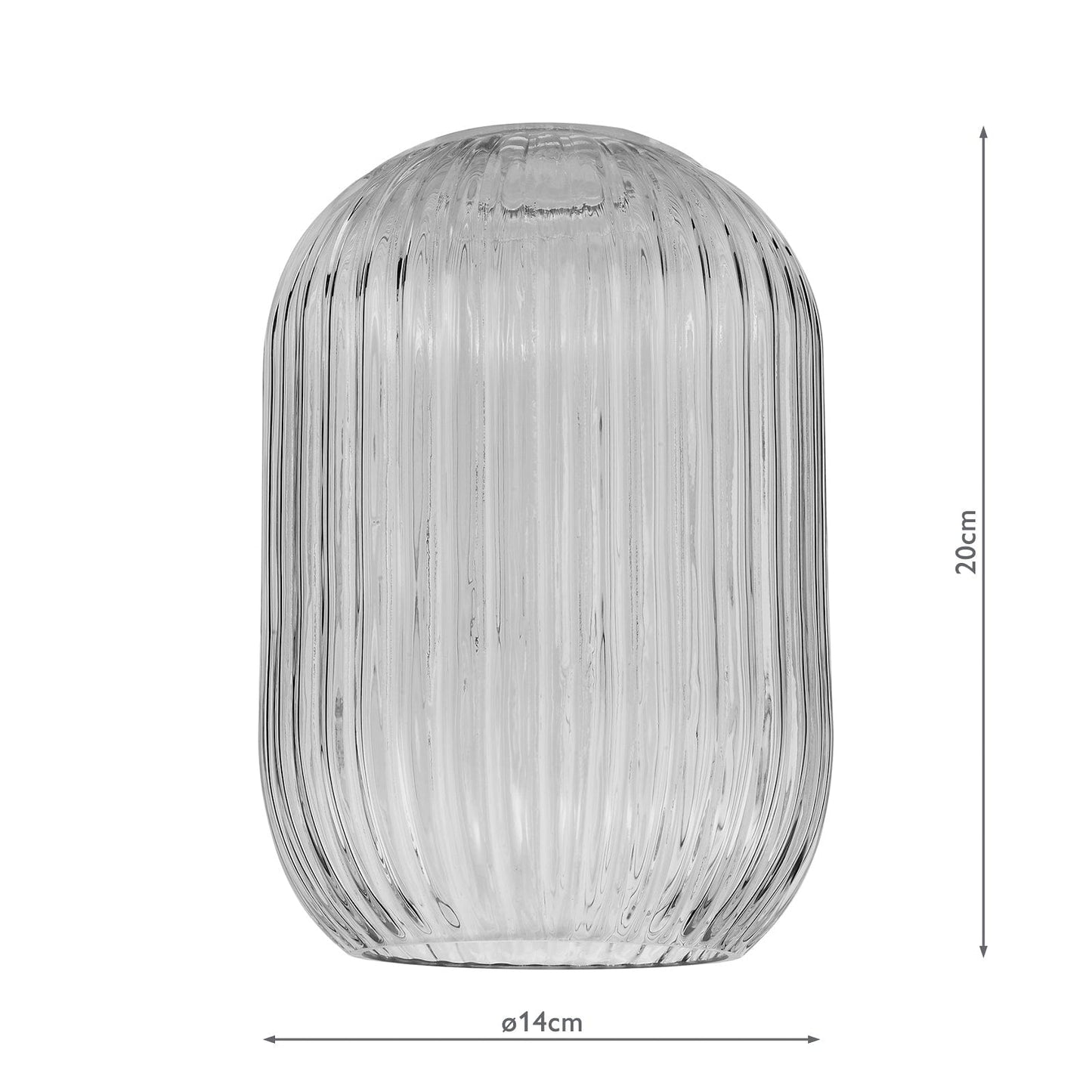 dar lighting Sawyer Easy Fit Shade Smoked Ribbed Glass SAW6510