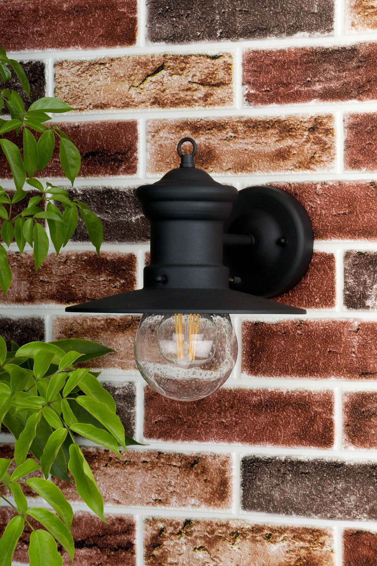 dar lighting Sedgewick Outdoor Wall Light Black Glass IP44 SED1522