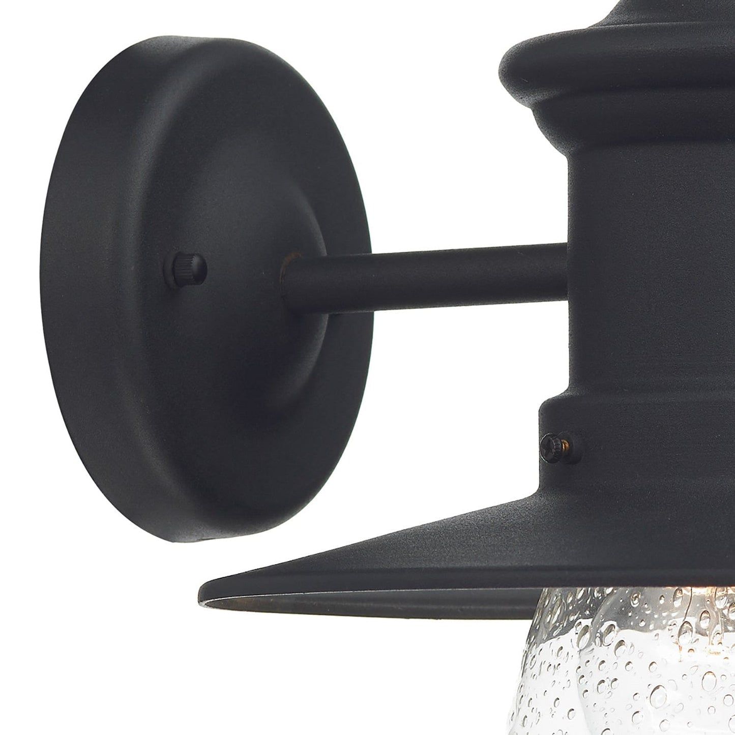 dar lighting Sedgewick Outdoor Wall Light Black Glass IP44 SED1522