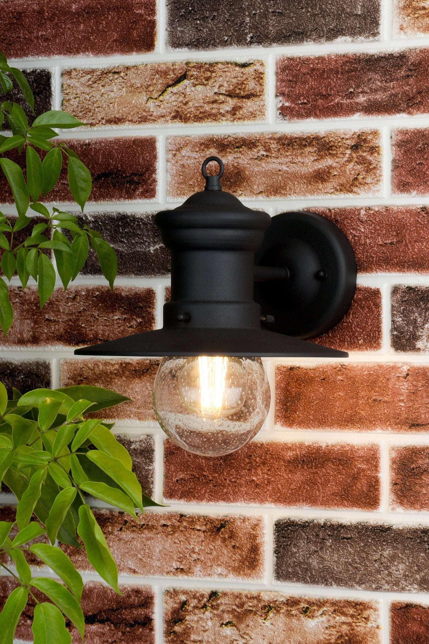 dar lighting Sedgewick Outdoor Wall Light Black Glass IP44 SED1522