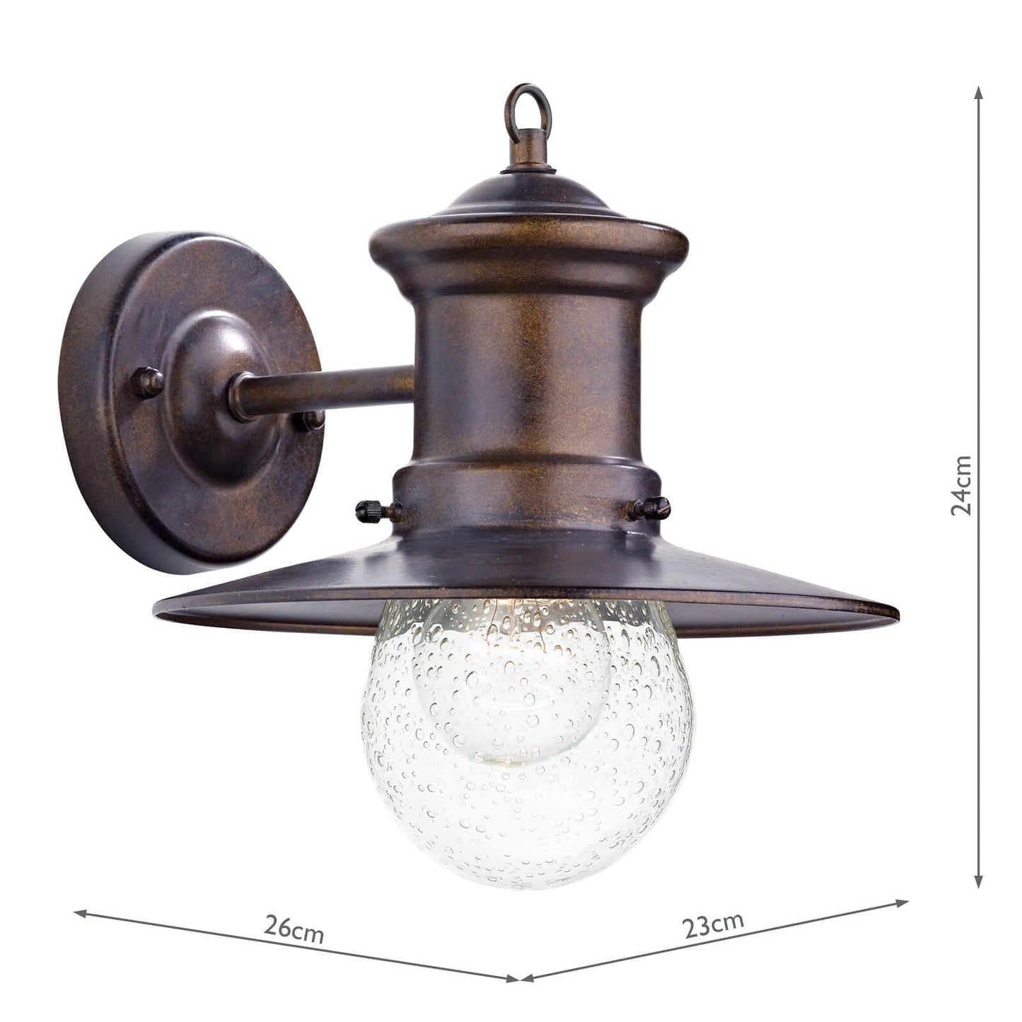 dar lighting Sedgewick Outdoor Wall Light Bronze Glass IP44 SED1529
