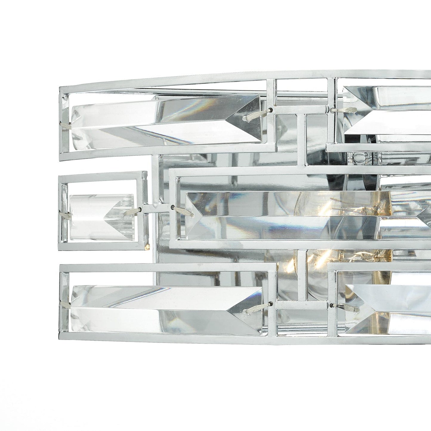 dar lighting Seville 2 Light Wall Light Crystal Polished Chrome SEV0950