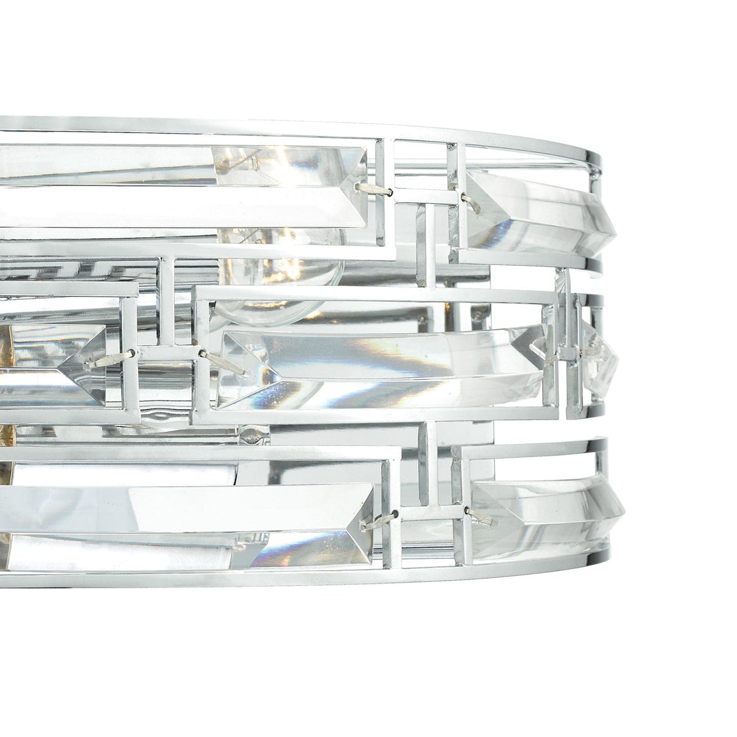 dar lighting Seville 2 Light Wall Light Crystal Polished Chrome SEV0950