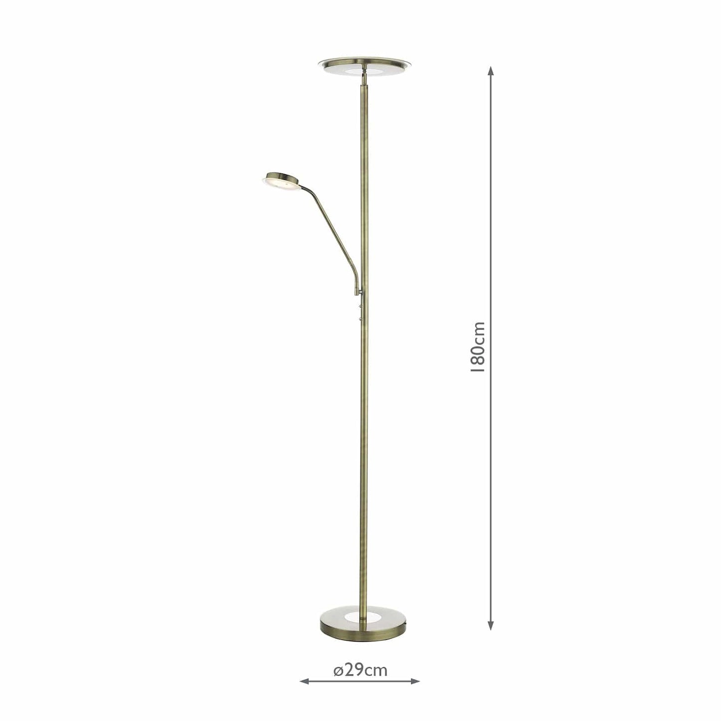 dar lighting Shelby Mother & Child Lamp Antique Brass LED SHE4975