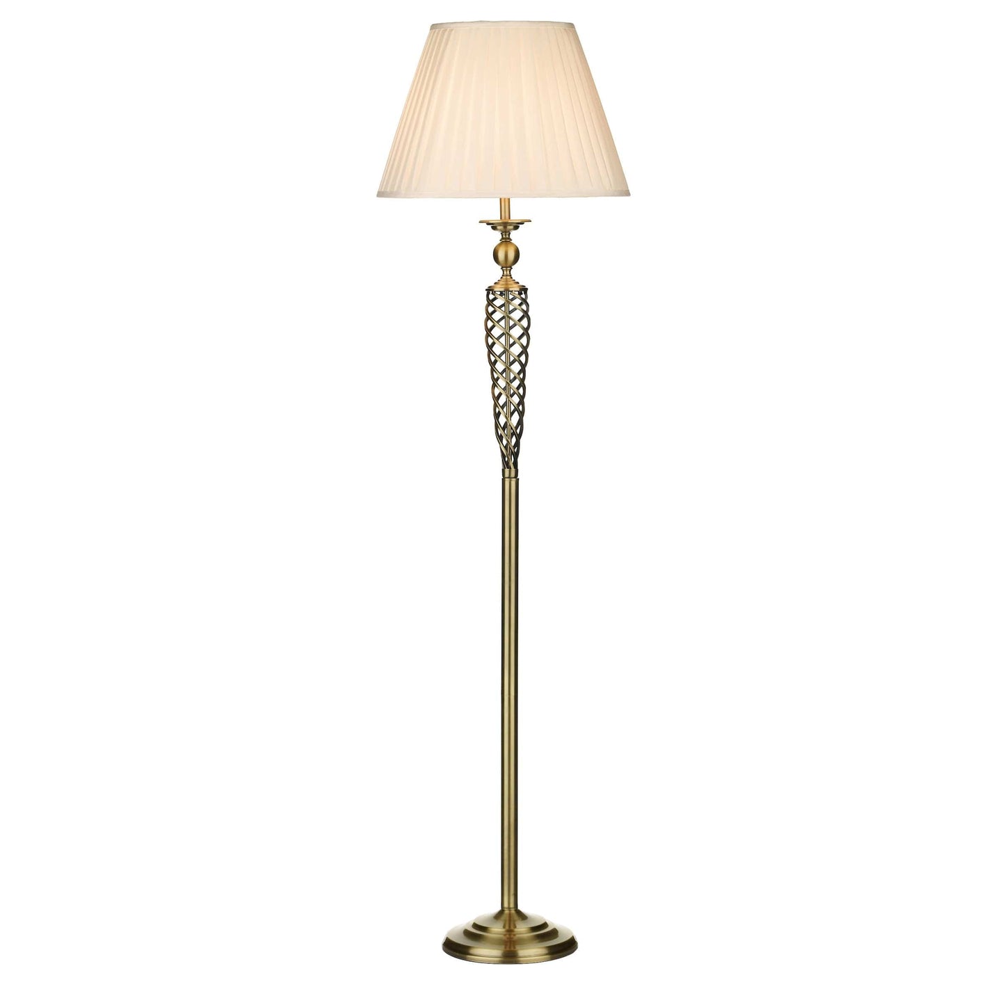 dar lighting Siam Floor Lamp Antique Brass With Shade (Multipack) SIA4975