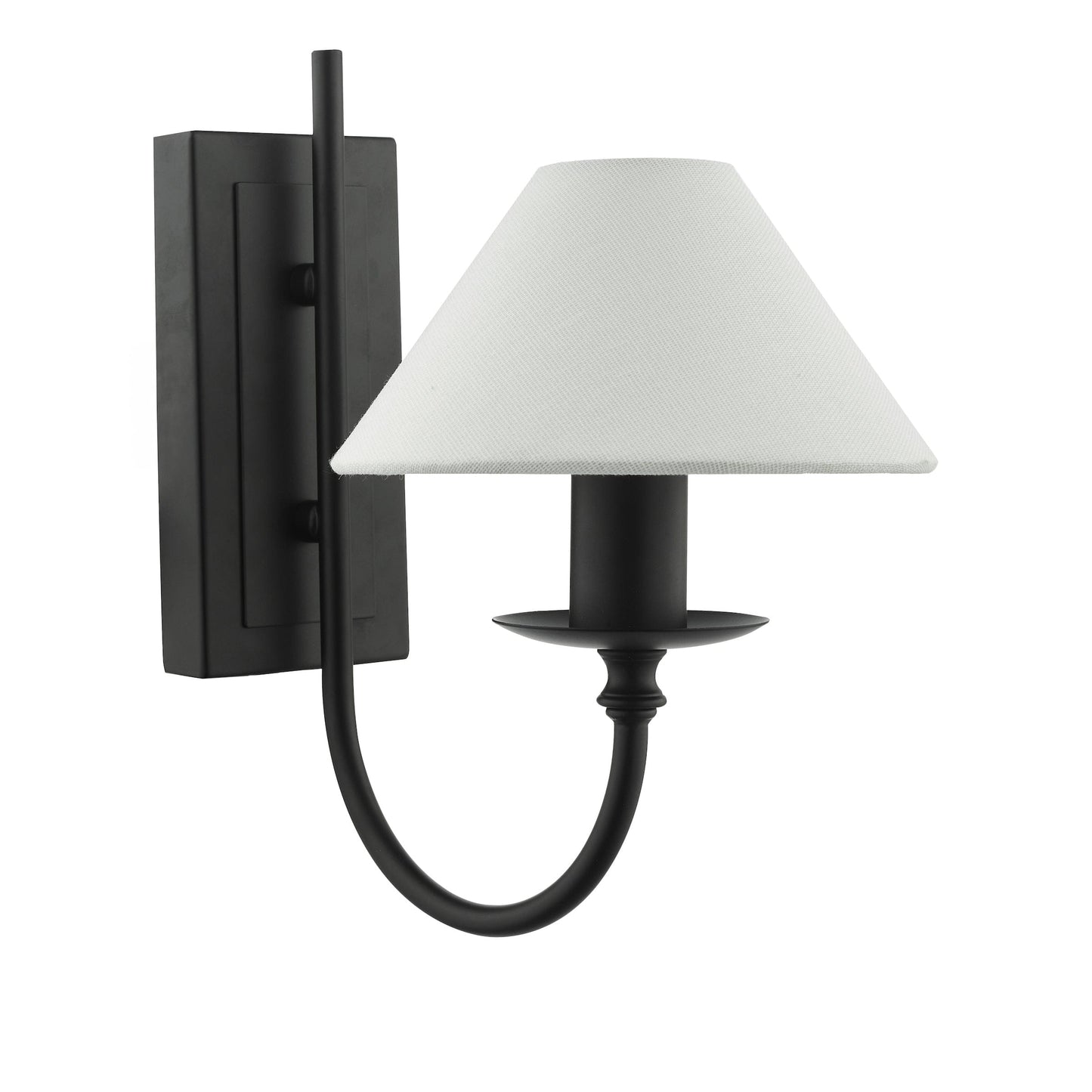 dar lighting Sivan Wall Light Matt Black With Shade SIV0722