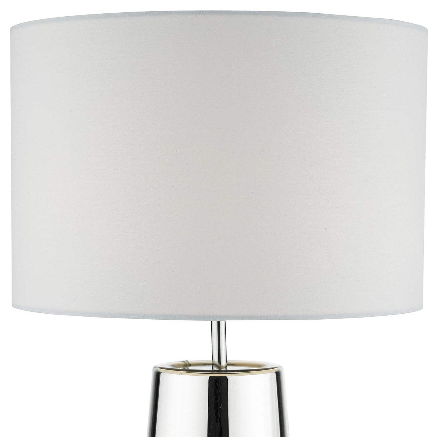 dar lighting Smokey Table Lamp Clear & Chrome Ombre Glass With Shade SMO4250