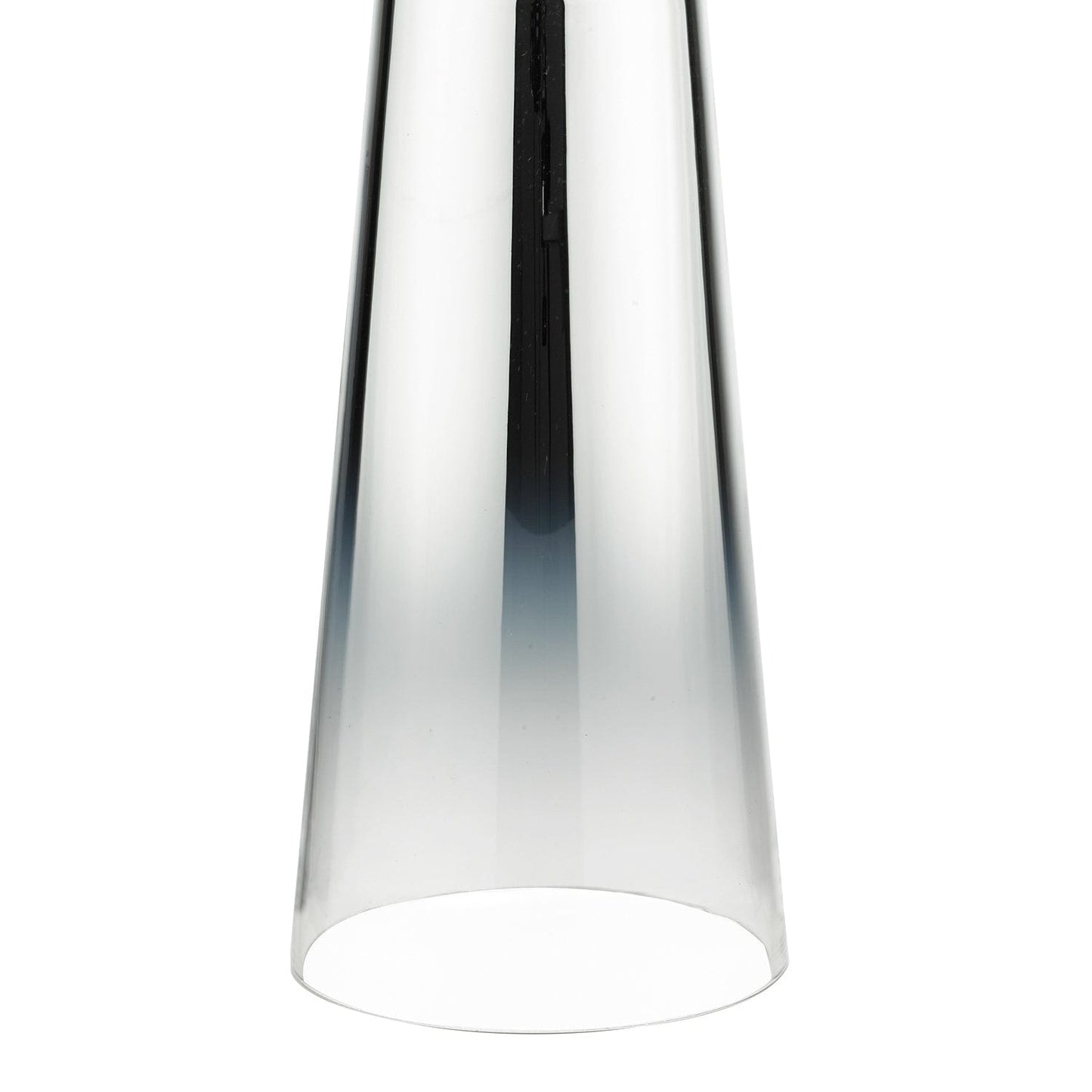 dar lighting Smokey Table Lamp Clear & Chrome Ombre Glass With Shade SMO4250