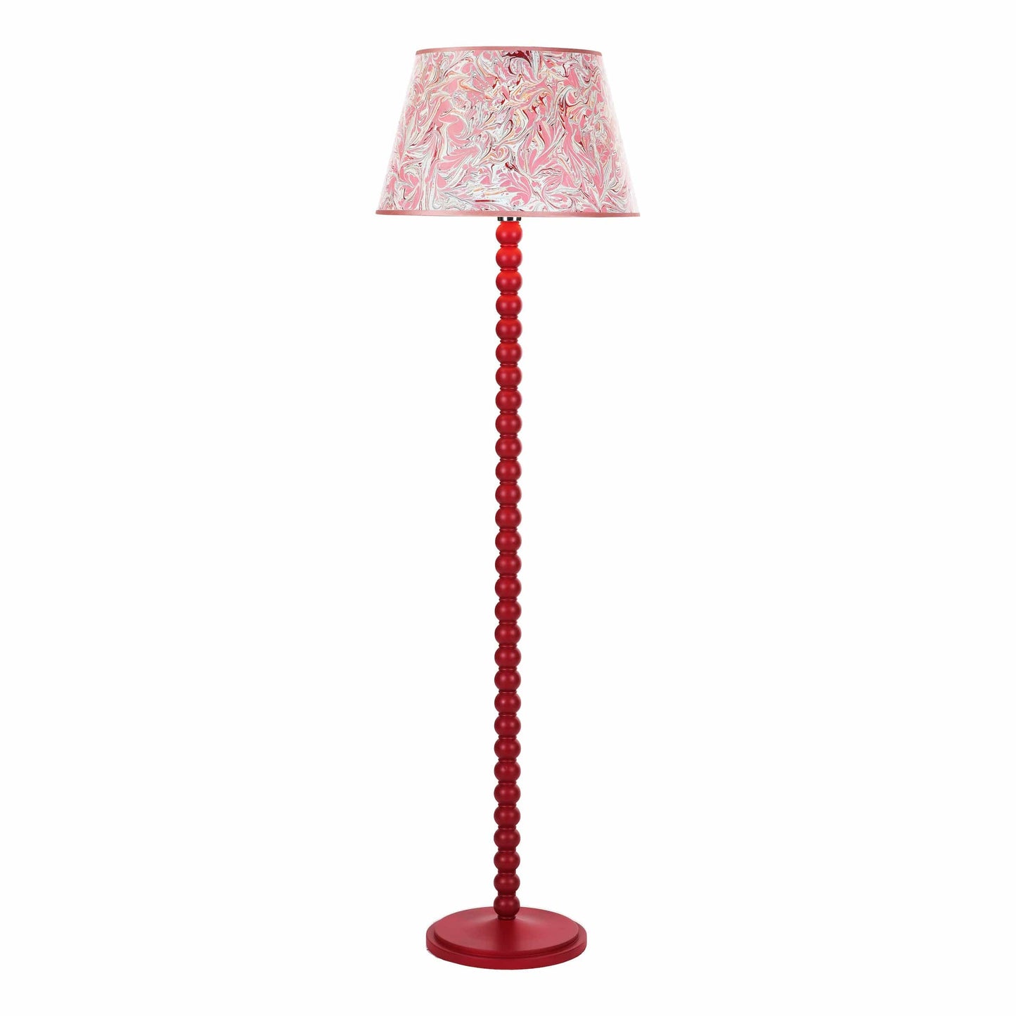 dar lighting Spool Floor Lamp Gloss Red Base Only SPO4925