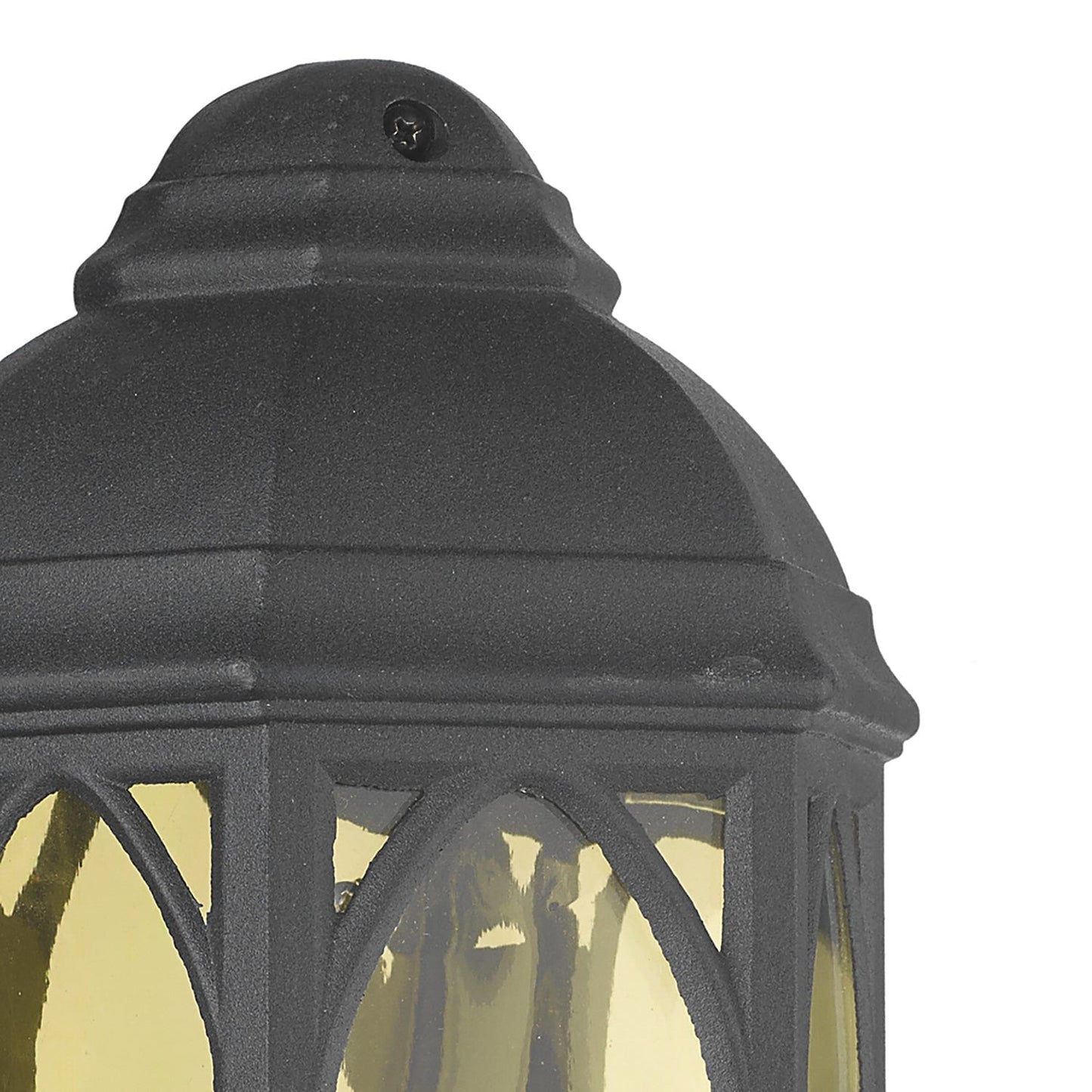dar lighting Tenby Outdoor Wall Light Black Glass IP43 TEN2122