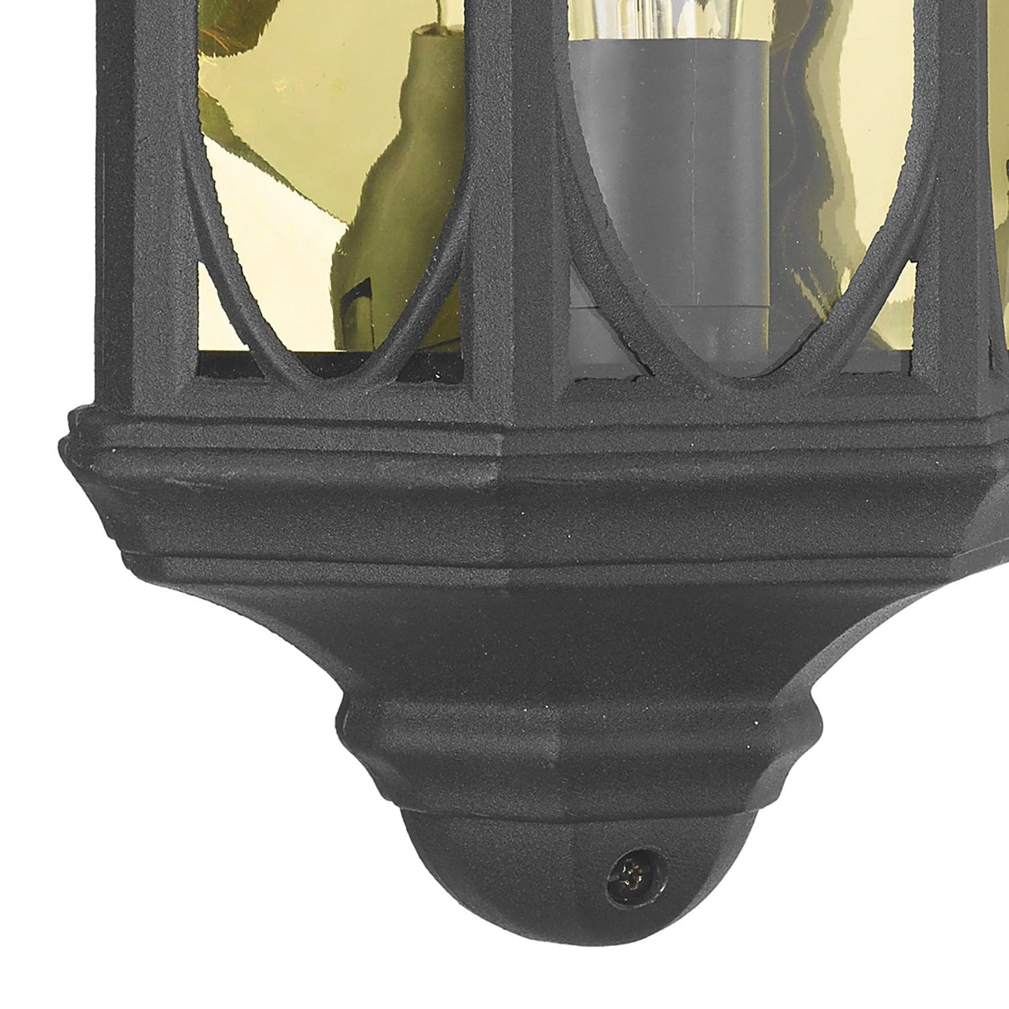 dar lighting Tenby Outdoor Wall Light Black Glass IP43 TEN2122
