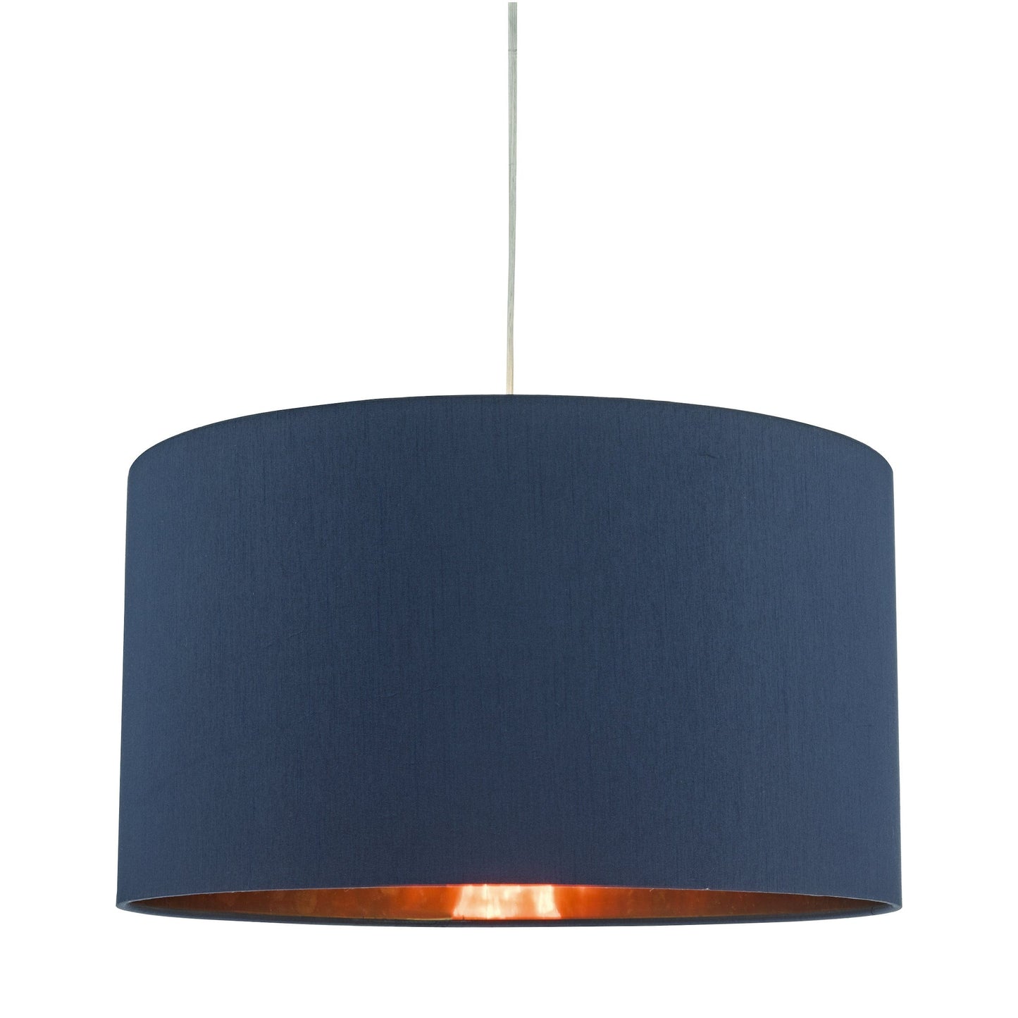 dar lighting Timon Navy Blue Faux Silk Easy Fit Shade 40cm TIM6523