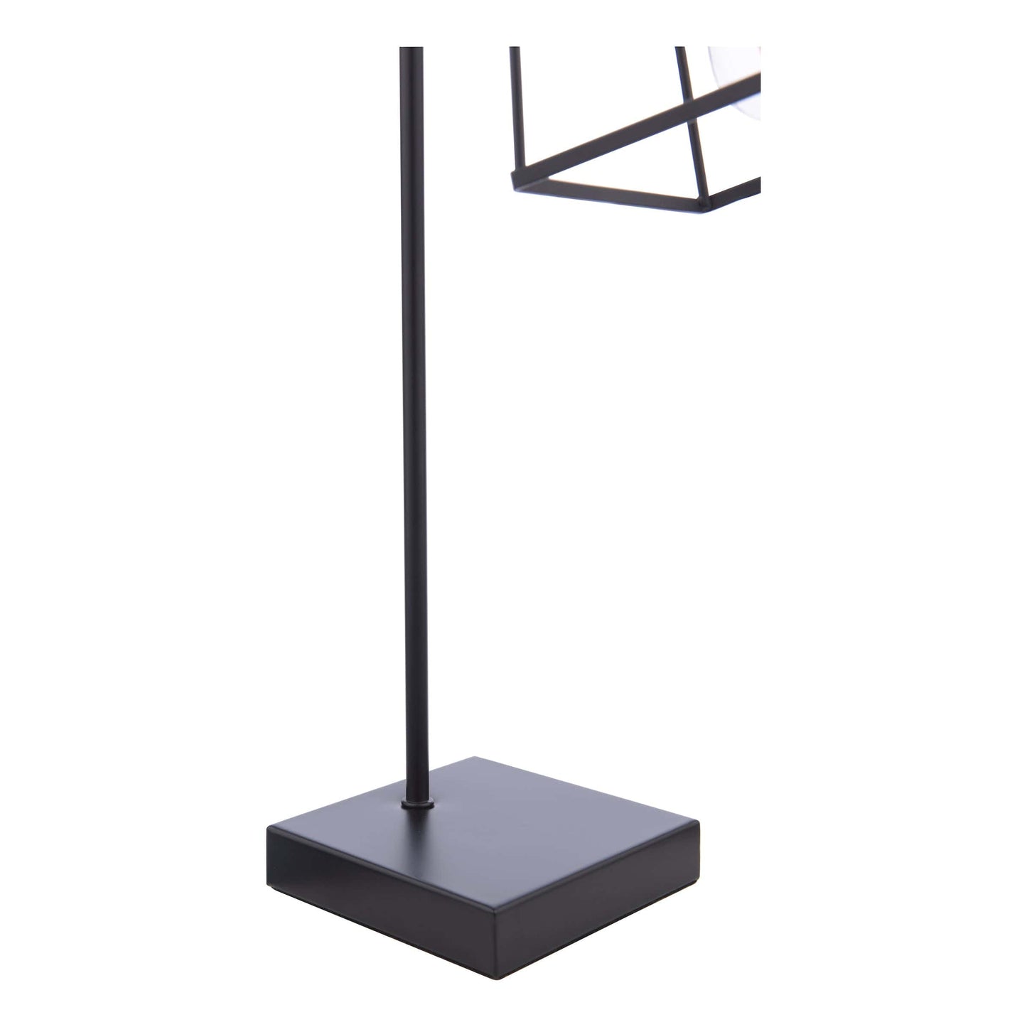 dar lighting Tower Table Lamp Matt Black and Polished Chrome TOW4150
